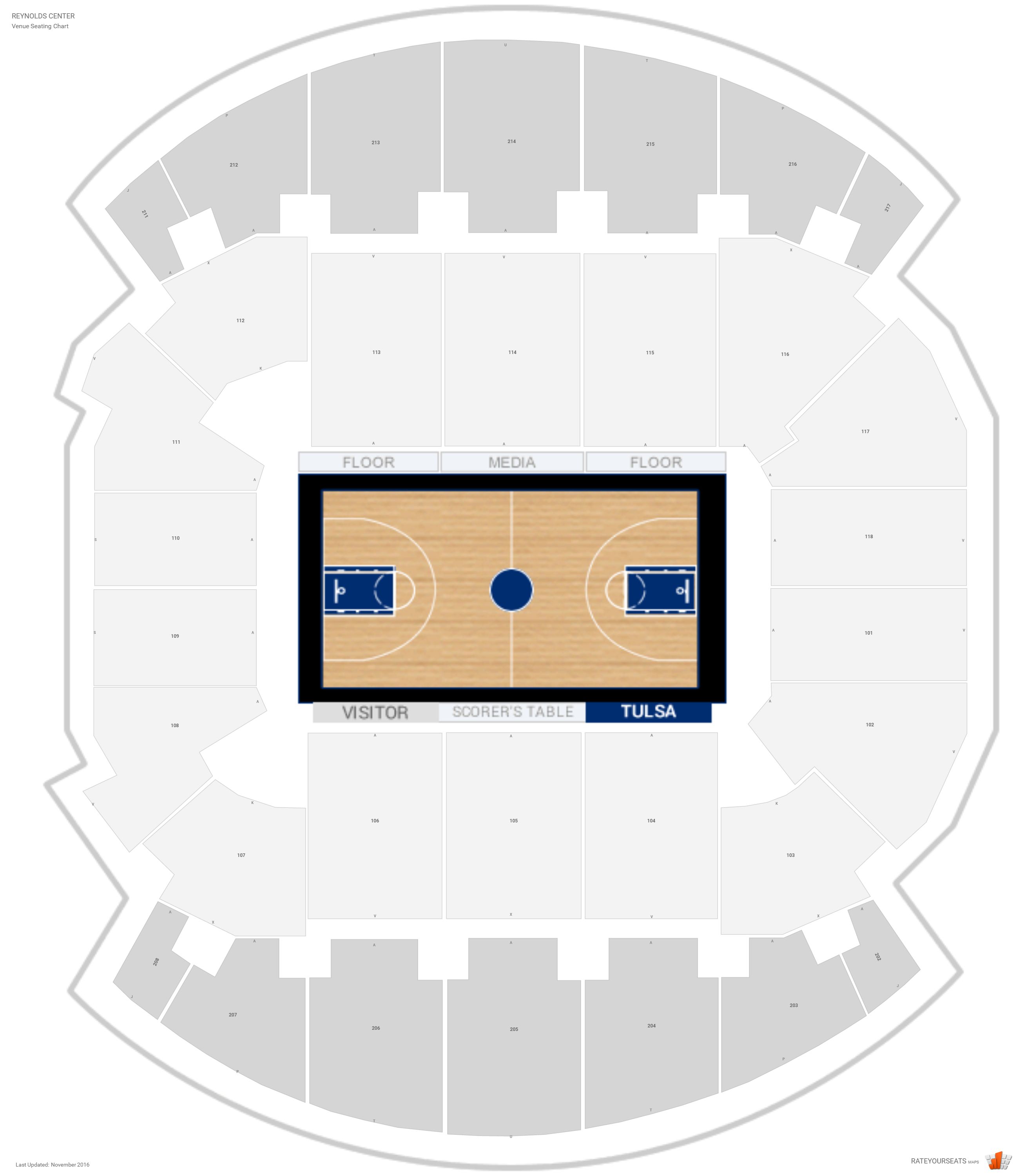 Tu Center Seating Chart