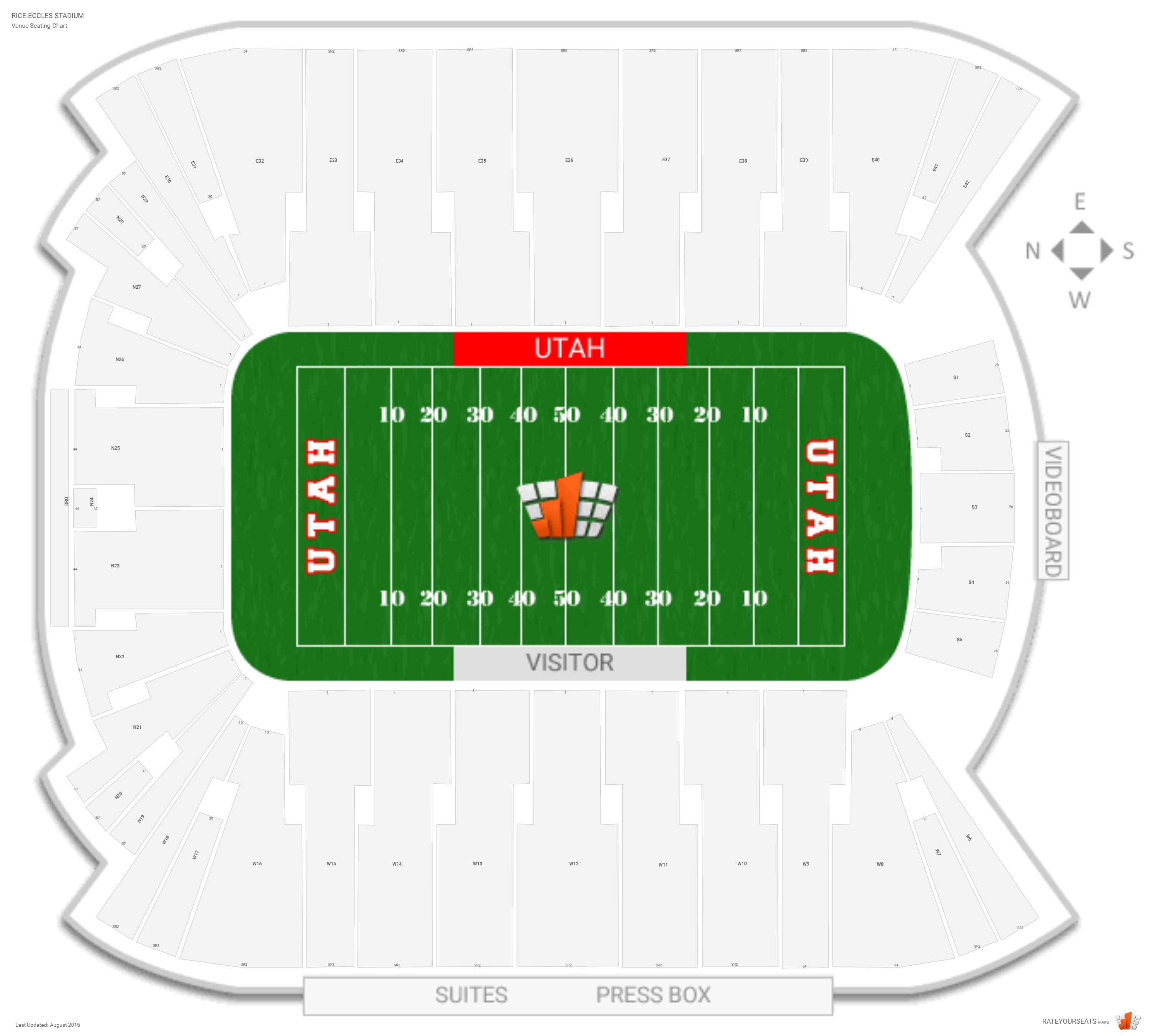 Uofu Football Stadium Seating Chart