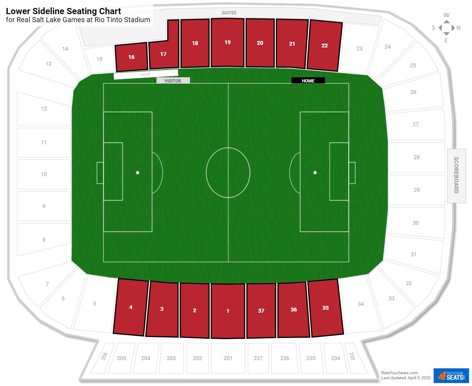 Rio Tinto Seating Chart Rows