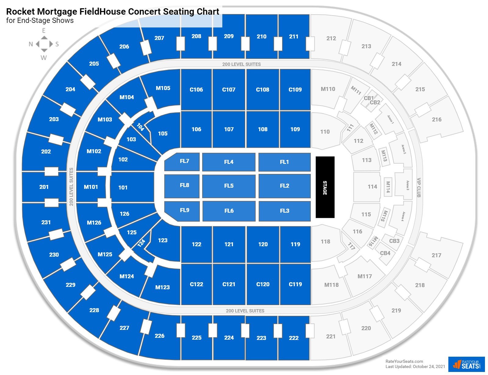 Rocket Mortgage FieldHouse Concert Seating Chart