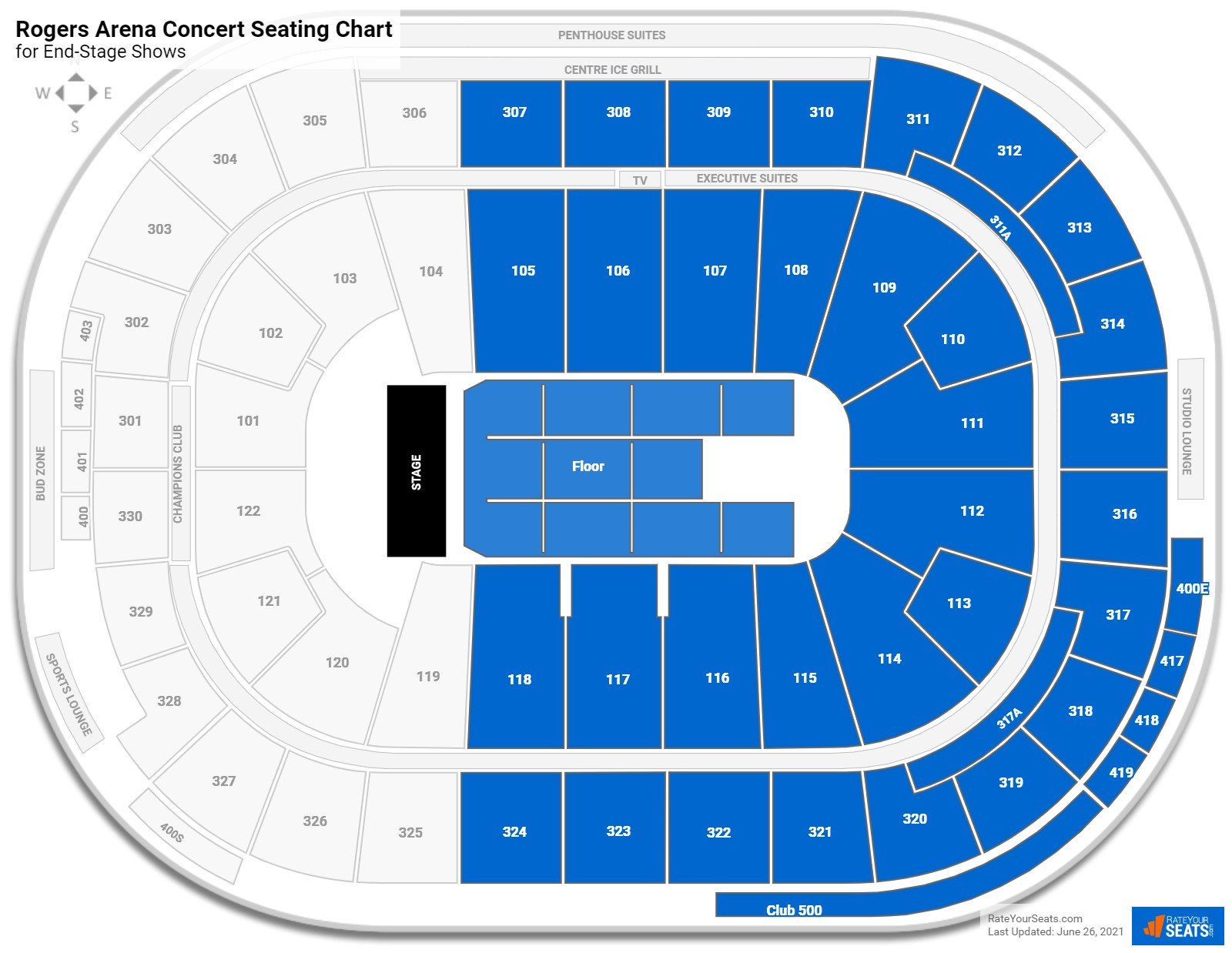 Rogers Place Seating Chart - Row & Seat Numbers