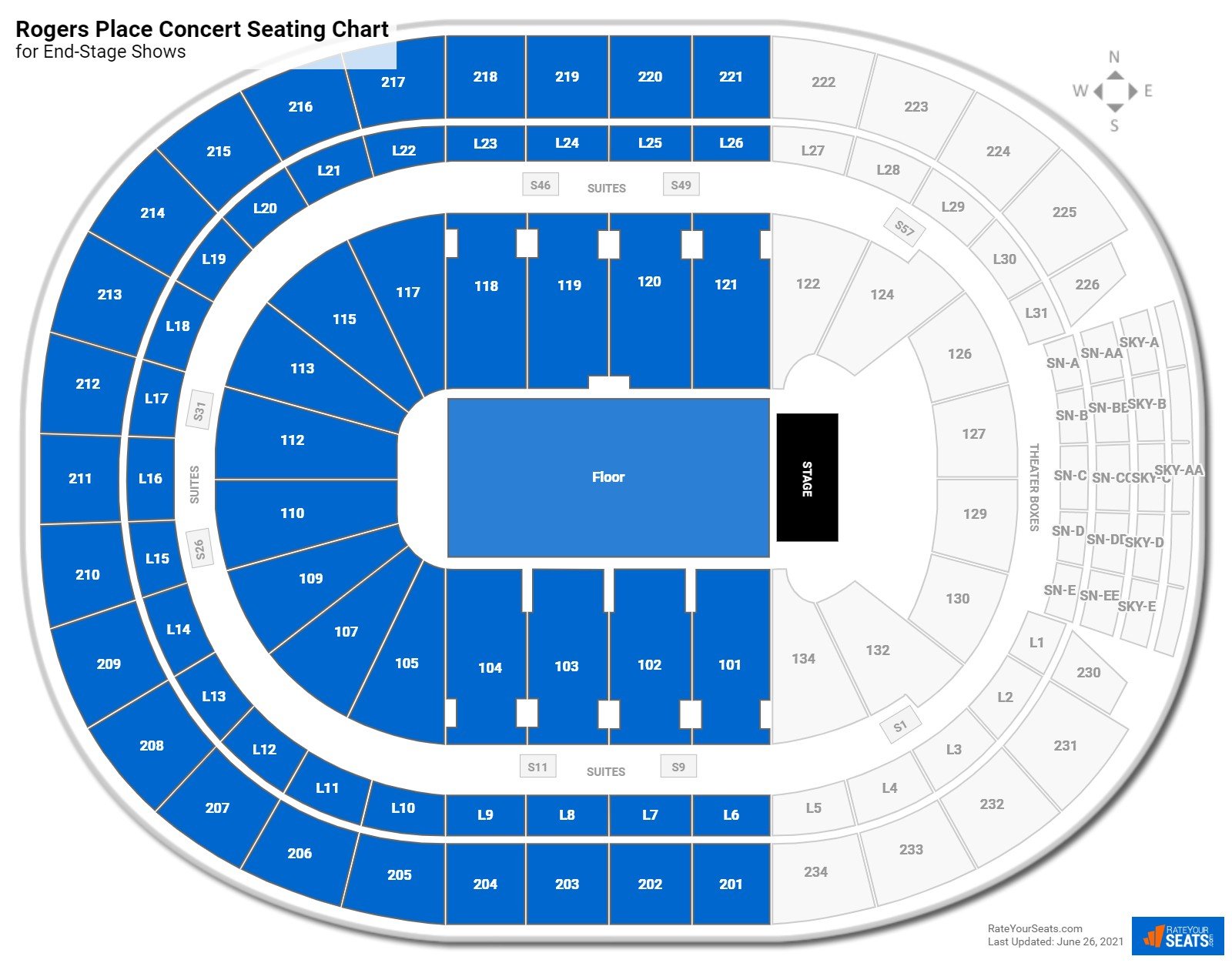 Rogers Place Seating Charts