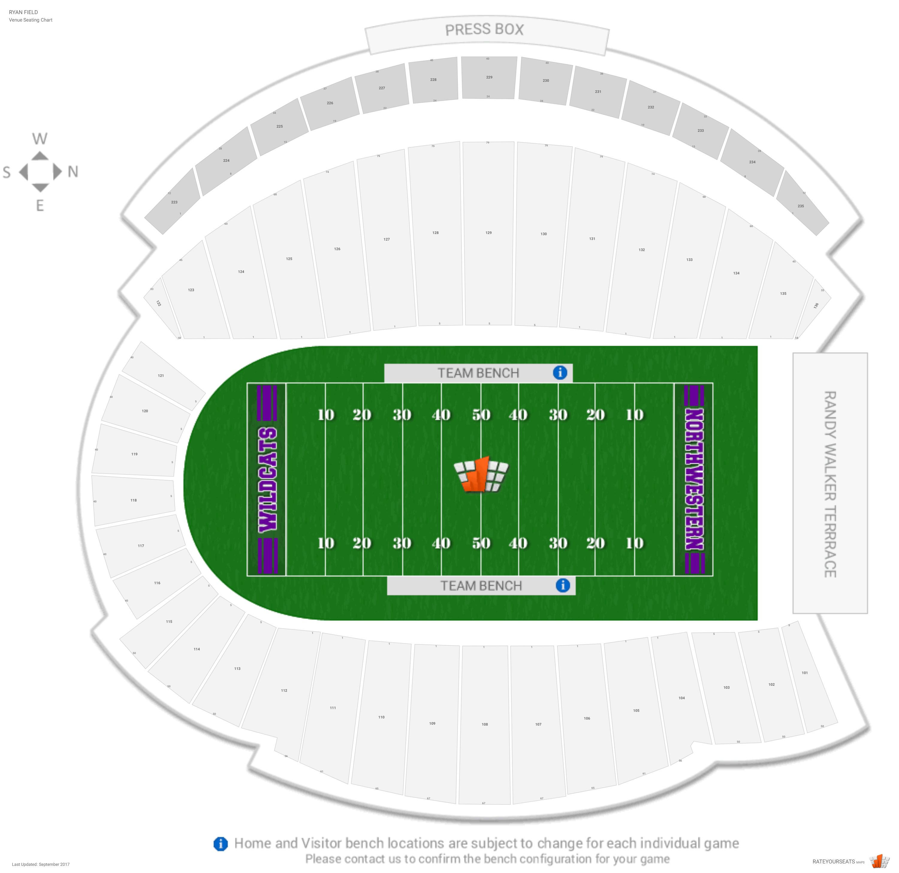 Northwestern Seating Chart