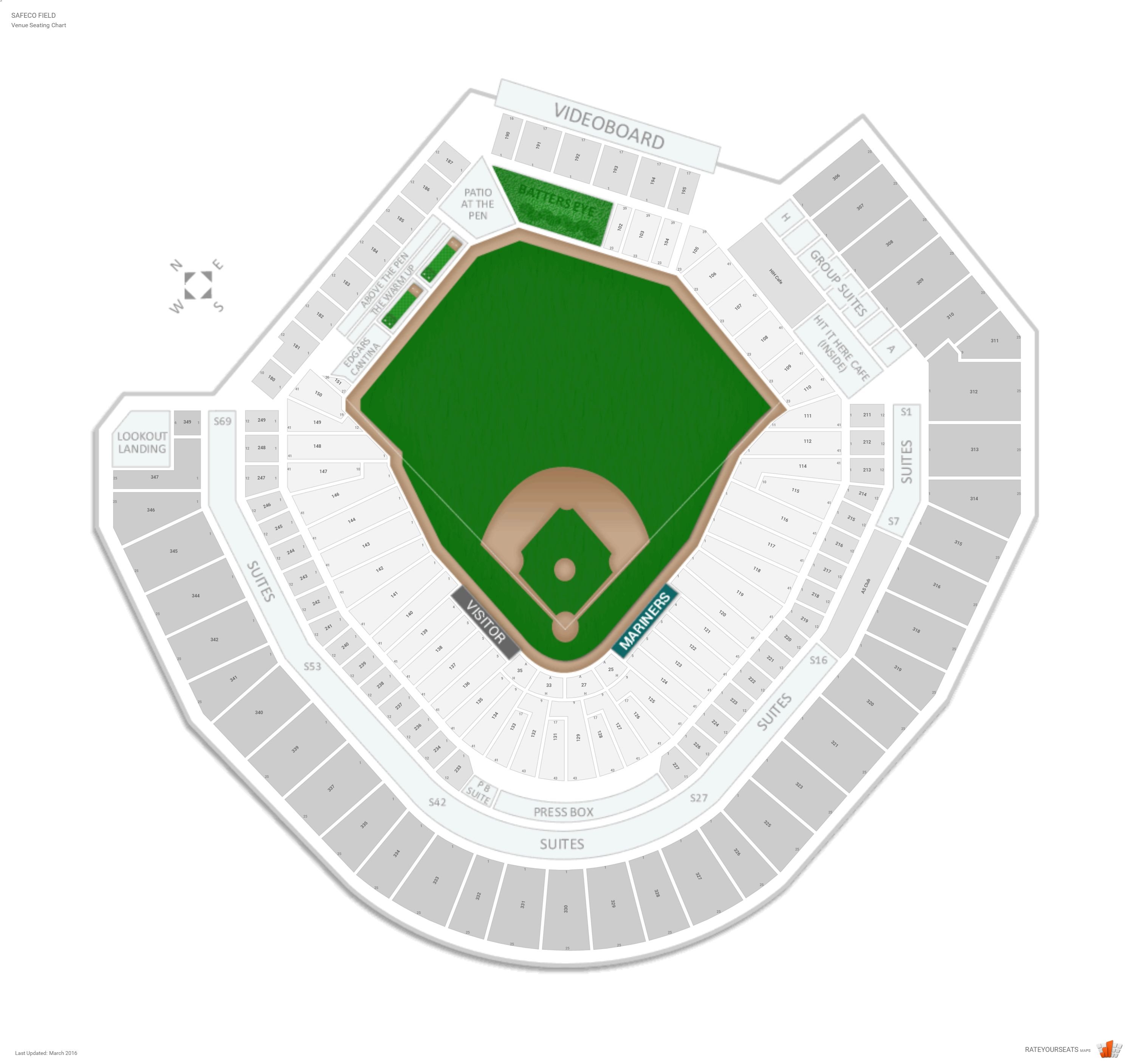 Seattle Mariners Seating Chart View