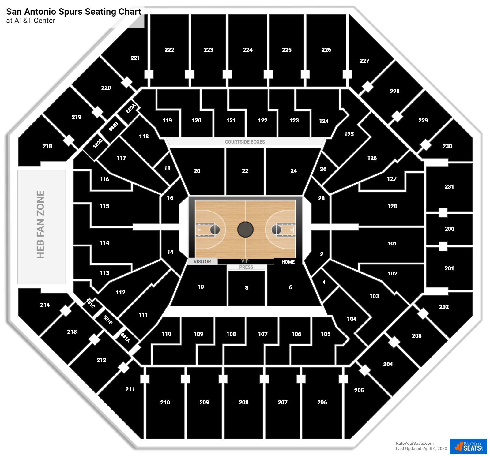 Spurs Seating Chart