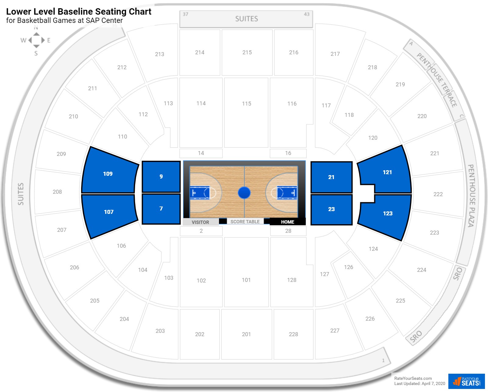 sap center basketball seating rateyourseats com sap center basketball seating chart