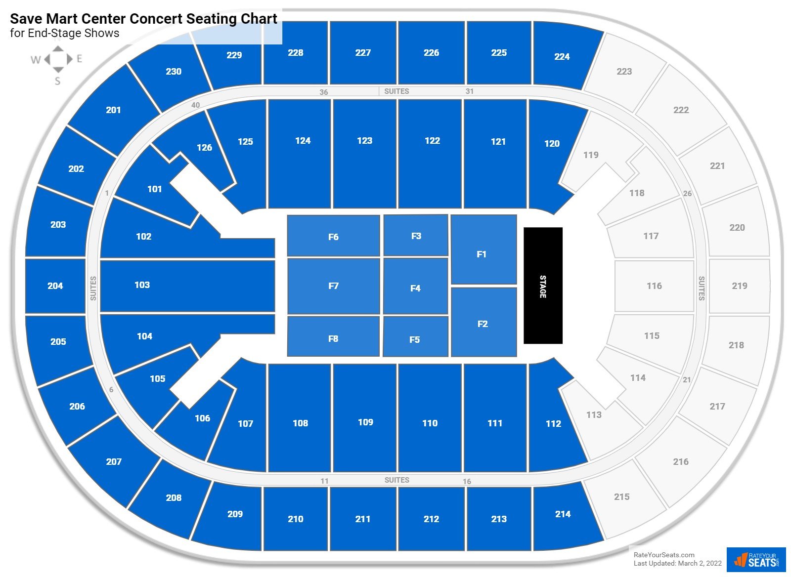 Save Mart Center Concert Seating Chart
