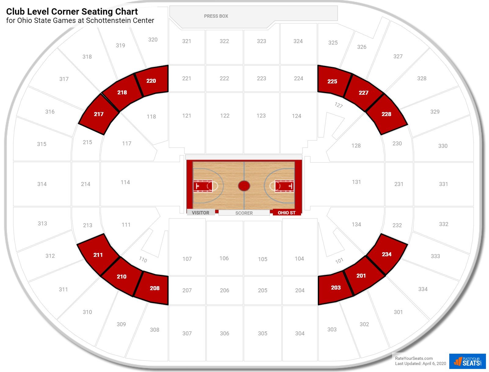 Schottenstein Center Columbus Ohio Seating Chart