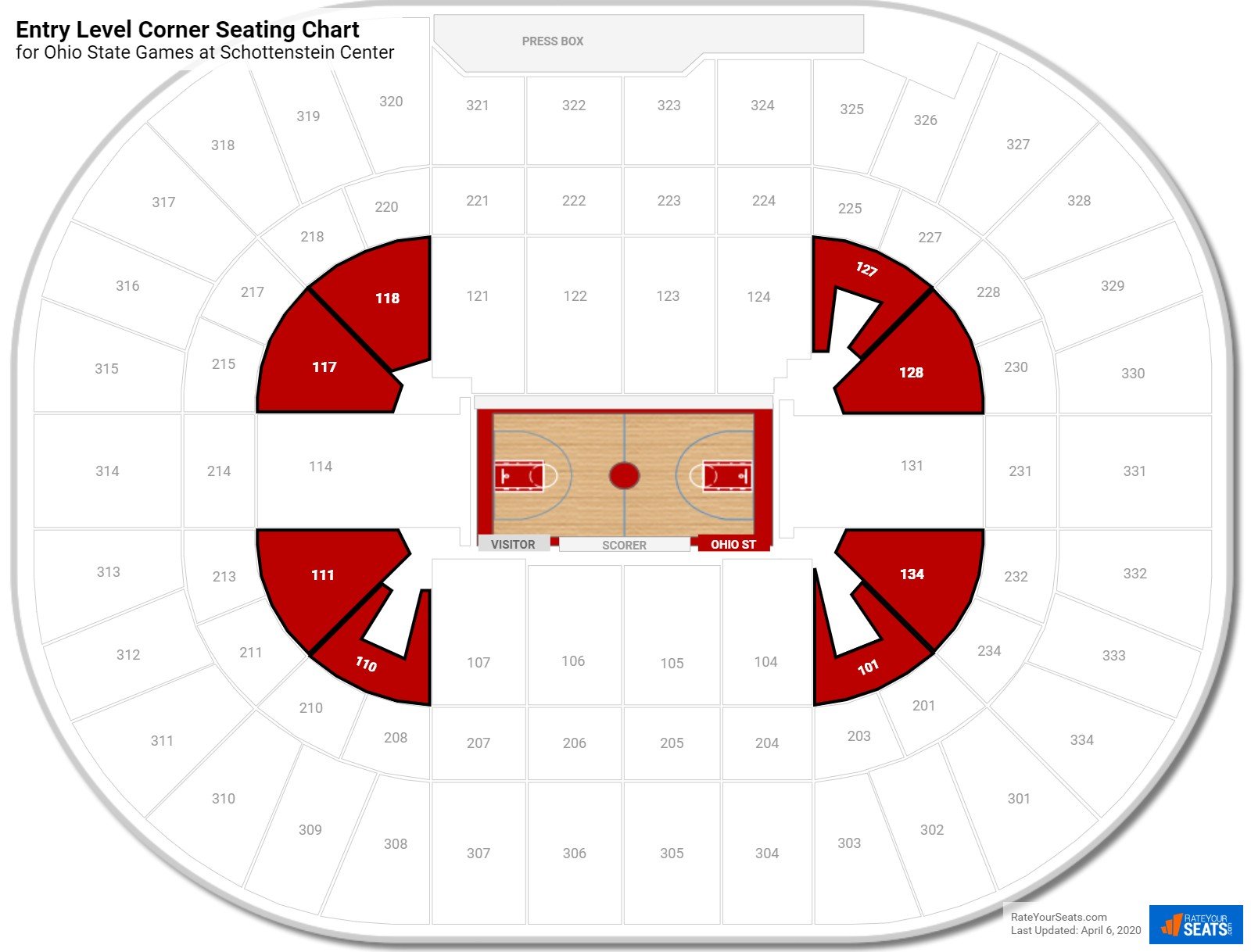 Ohio State Basketball Seating Chart