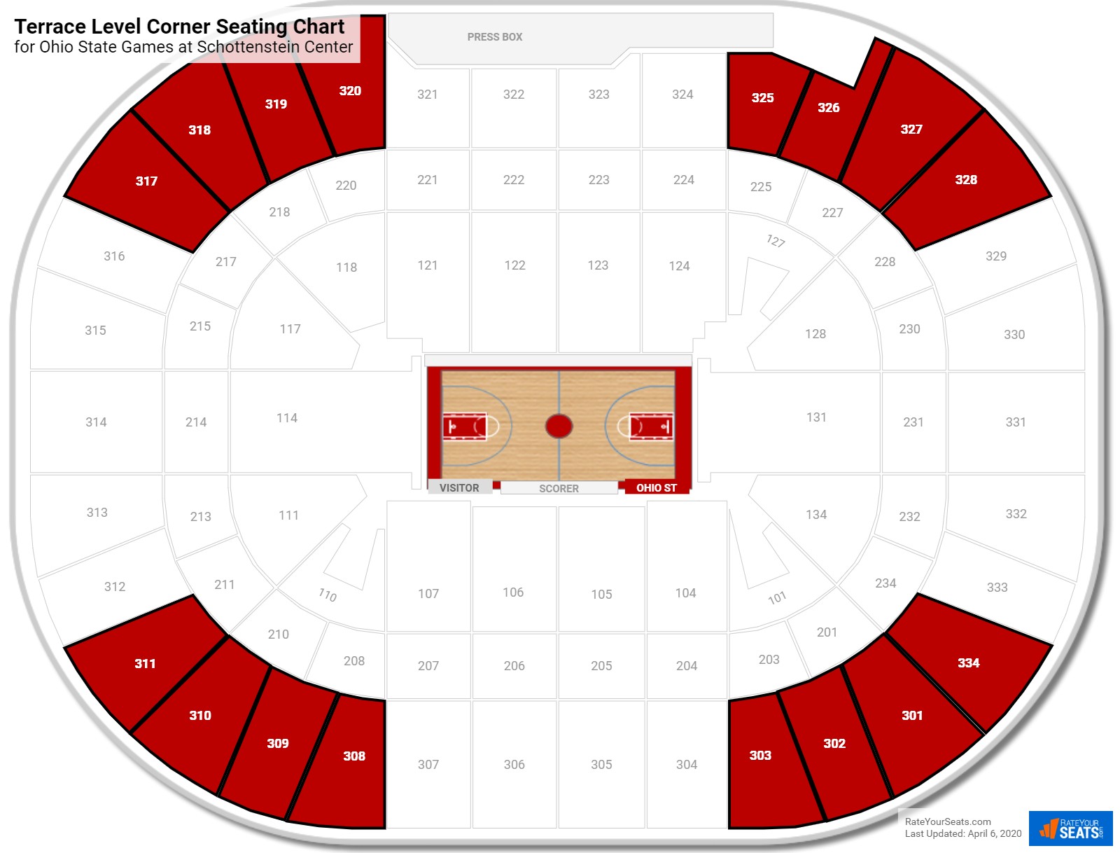 Schottenstein Center Seating Chart With Seat Numbers