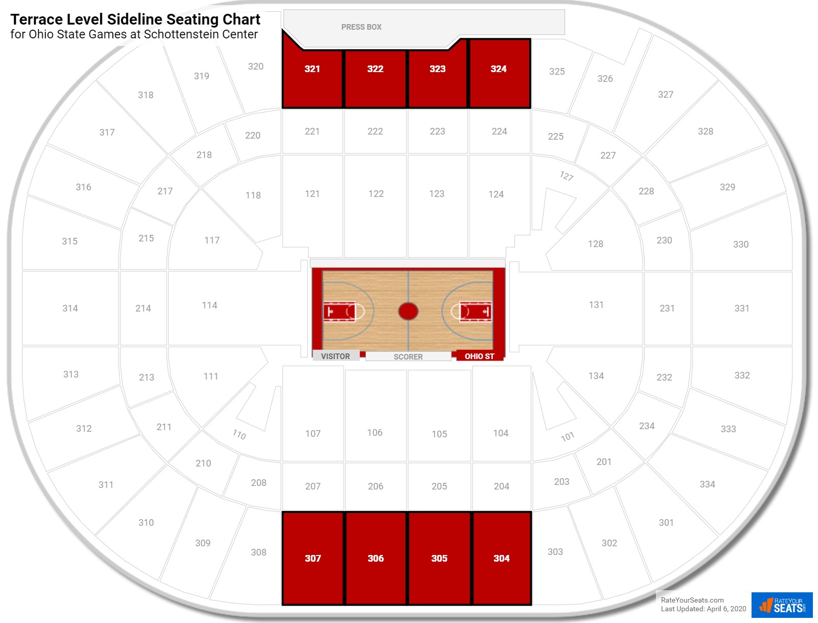 Schottenstein Center Seating Chart With Seat Numbers