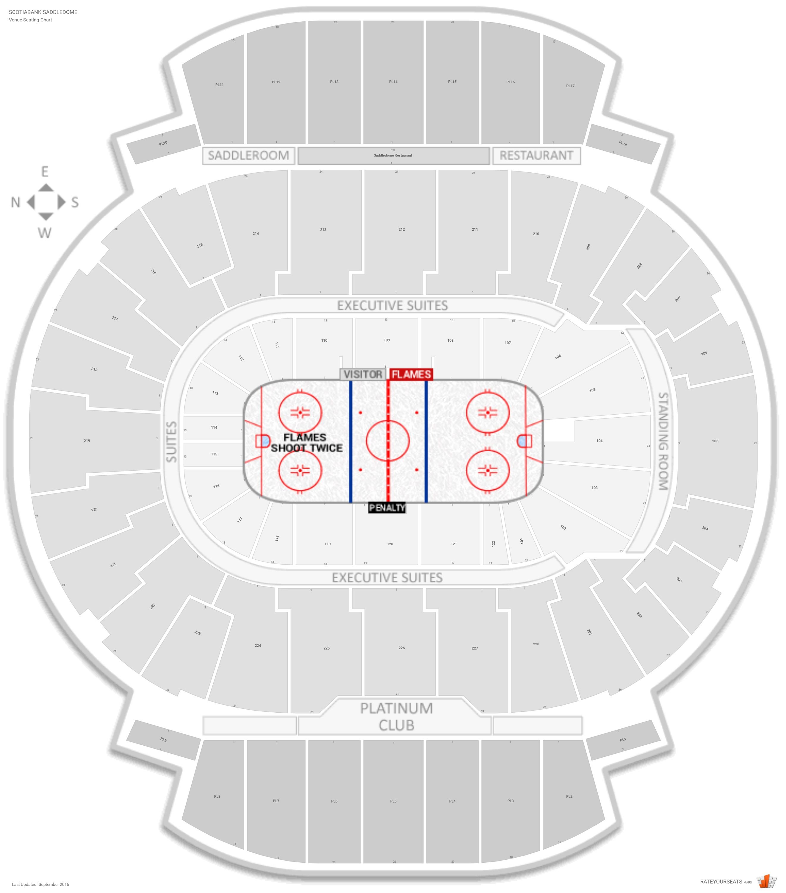 Scotiabank Saddledome Seating Chart With Rows