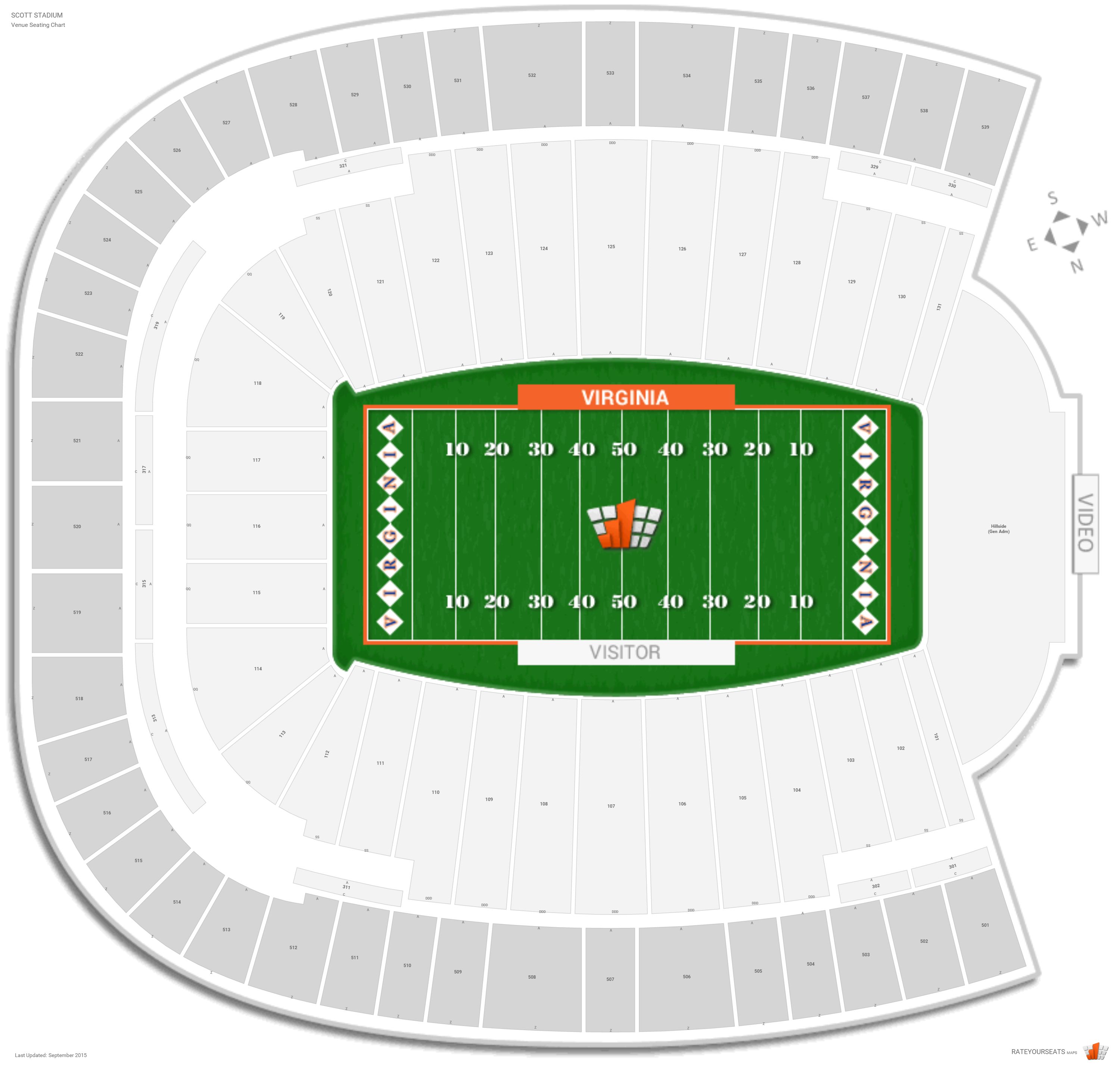 Scott Stadium Seating Chart With Seat Numbers