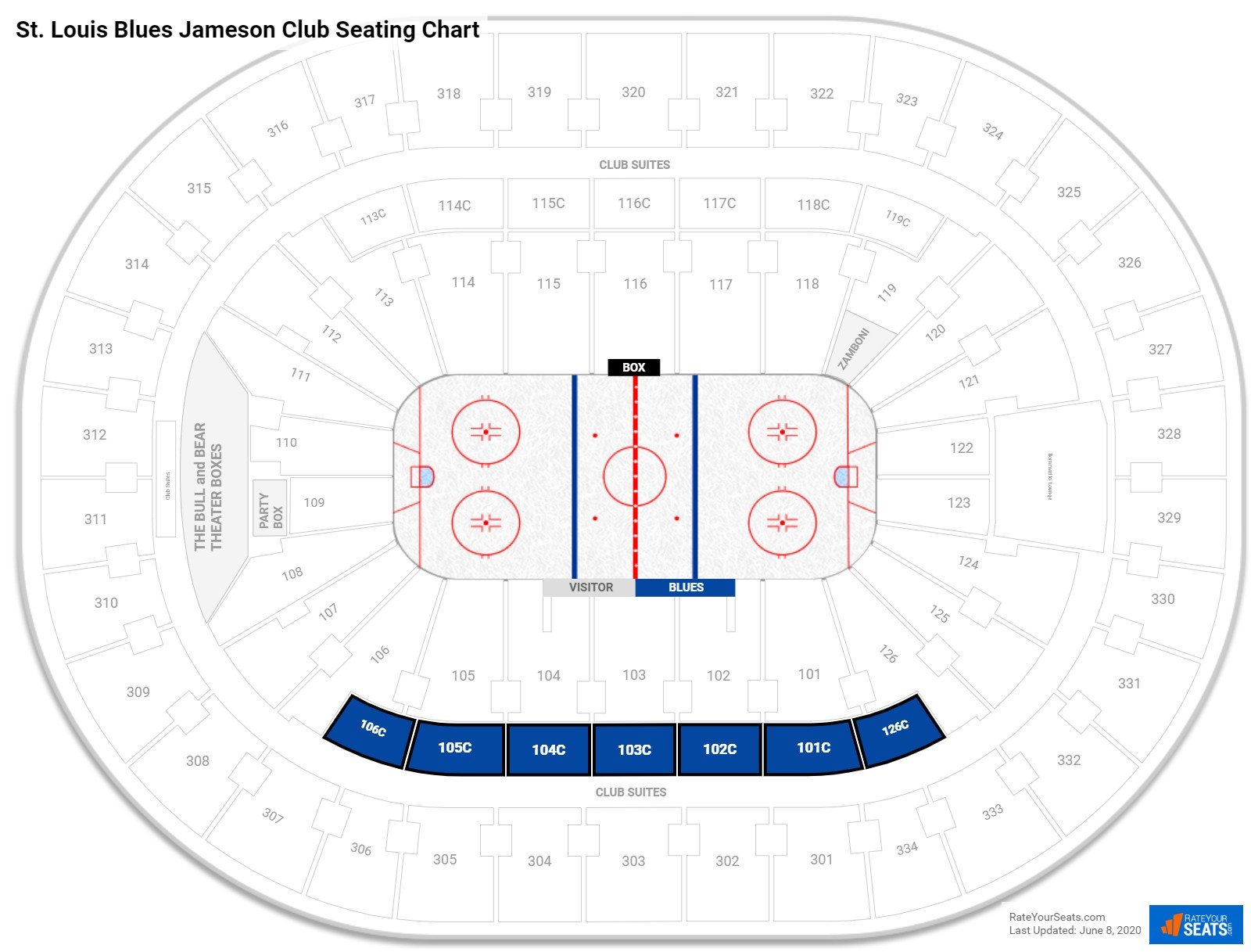 St Louis Blues Hockey Seating Chart