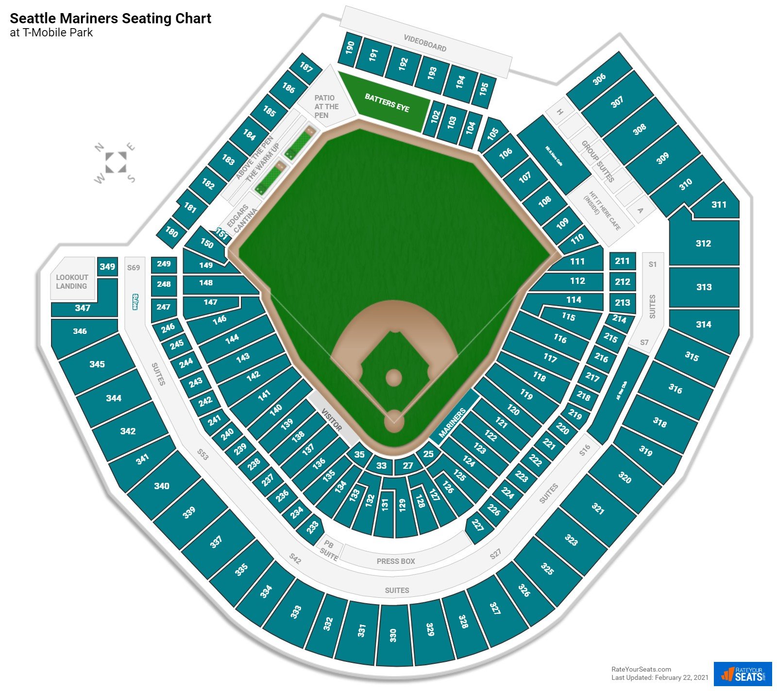 Seattle Mariners Interactive Seating Chart Elcho Table