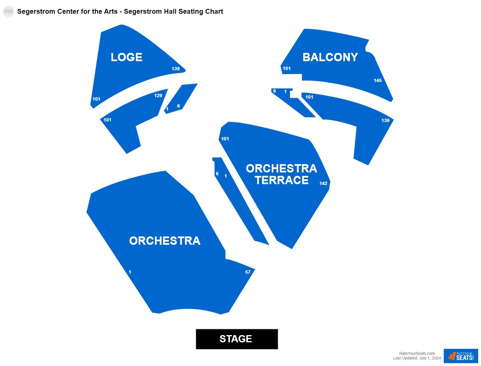Interactive seating chart Comedy seating chart at Segerstrom Center for the Arts - Segerstrom Hall