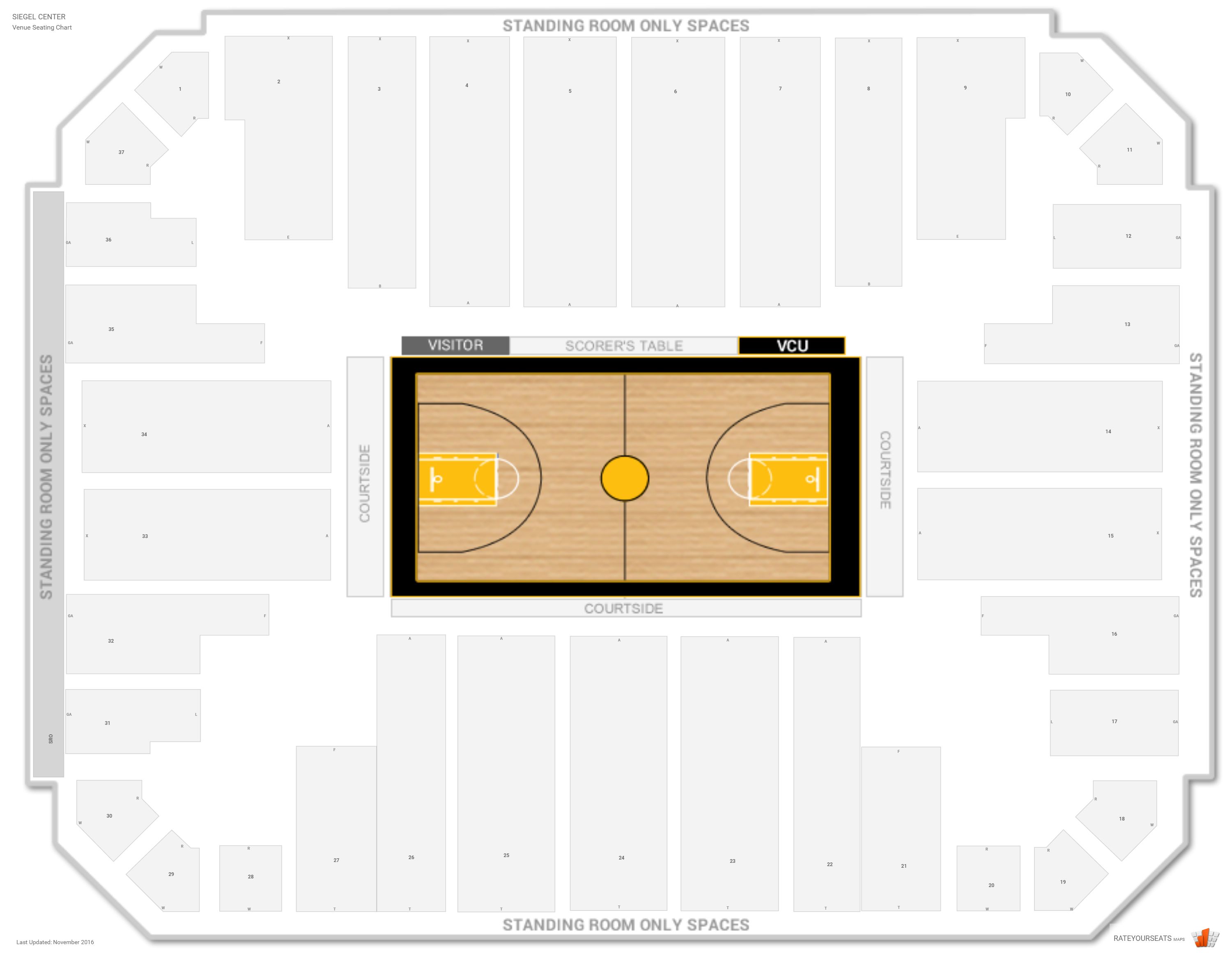 Richmond Coliseum Seating Chart With Seat Numbers