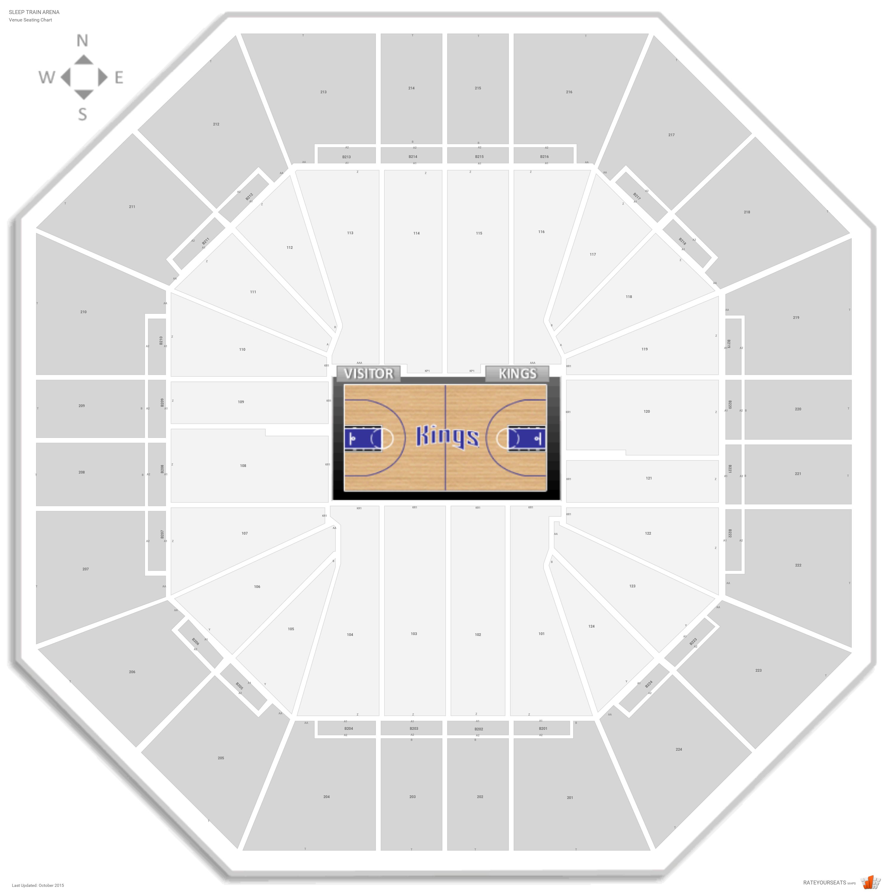 Sleep Train Arena Sacramento Ca Seating Chart