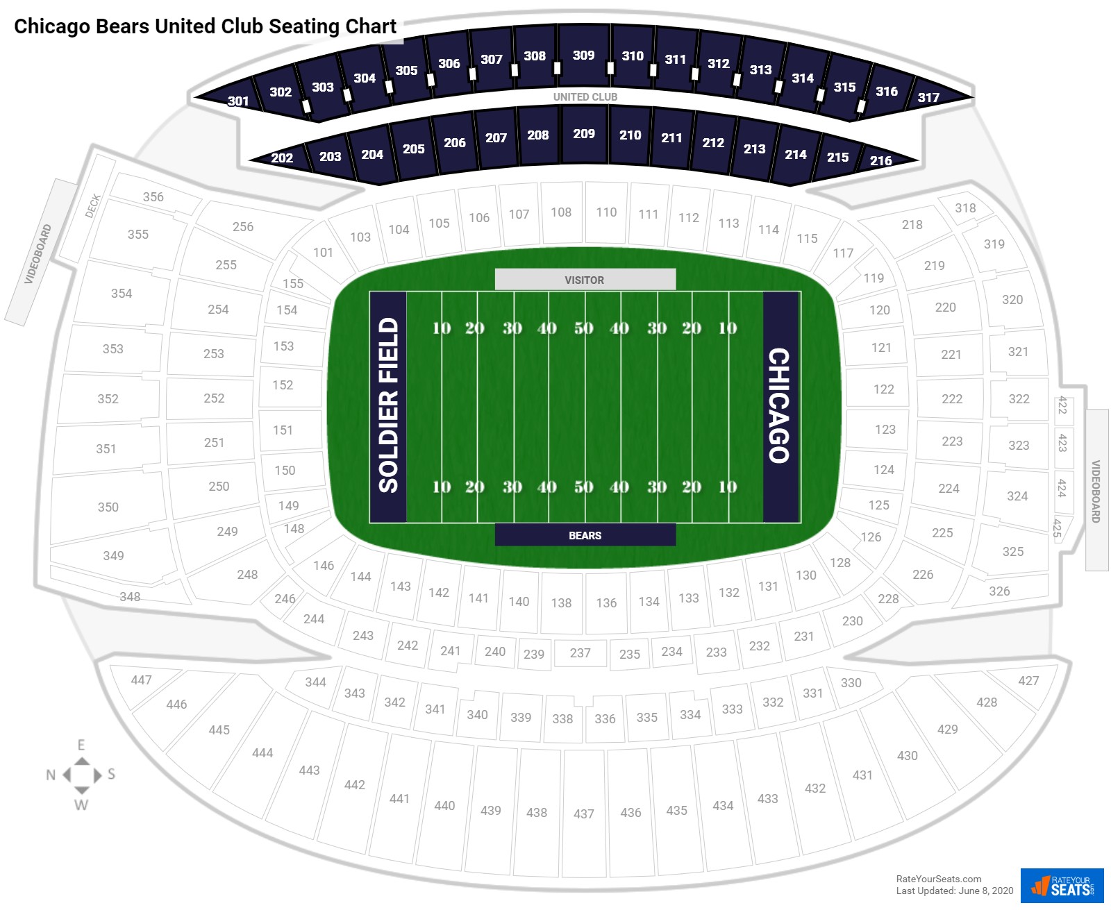 Soldier Field Seating Chart With Rows