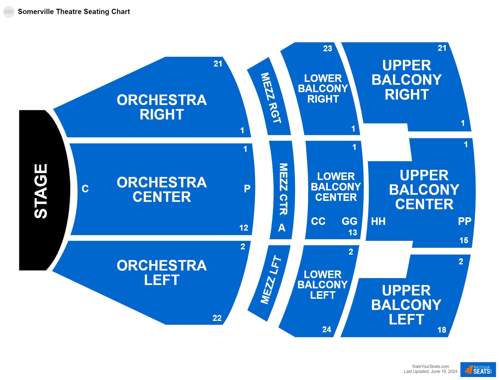 Interactive seating chart Comedy seating chart at Somerville Theatre