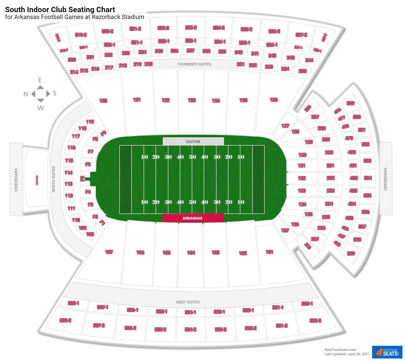 Arkansas Razorback Football Stadium Map