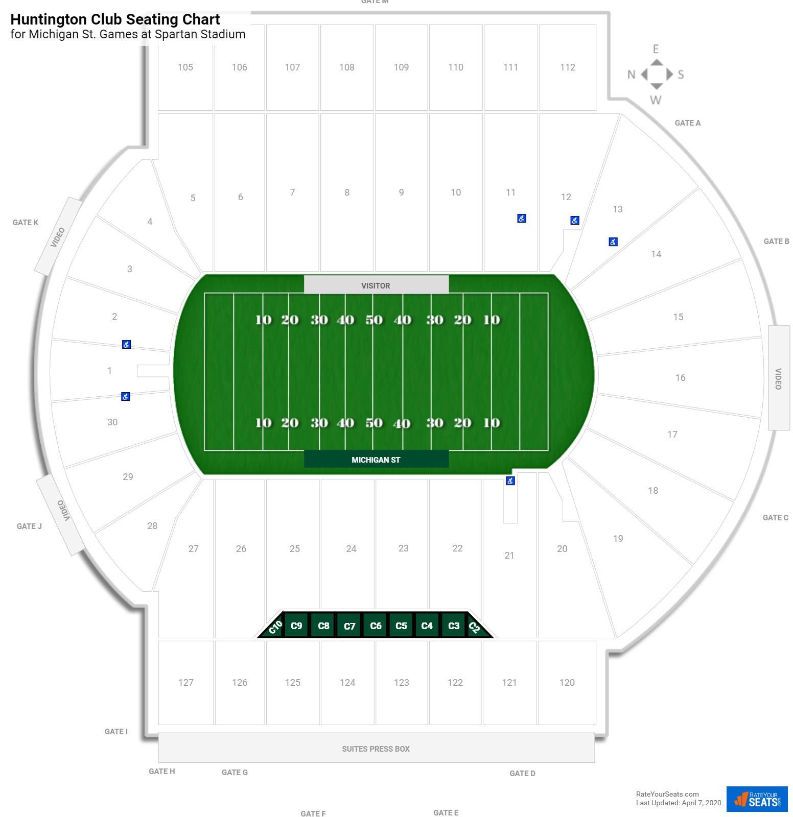 Spartan Stadium East Lansing Seating Chart