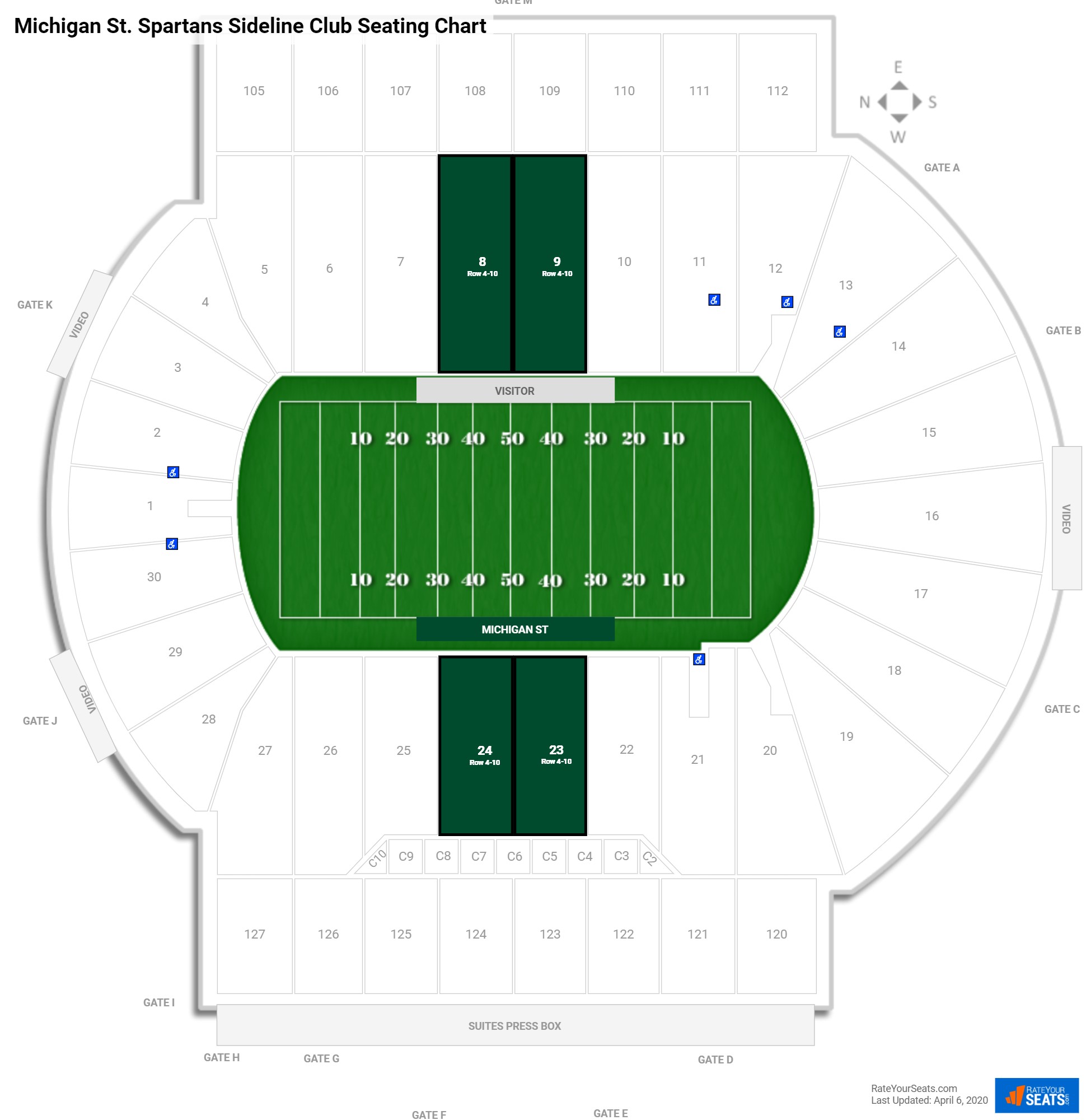 Msu Football Seating Chart