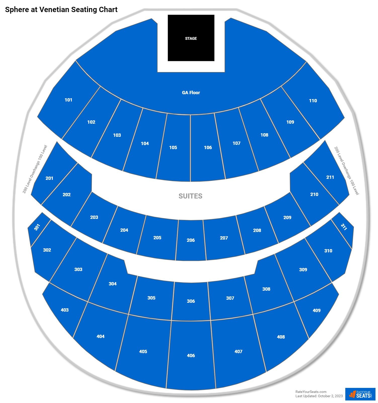 Sphere at Venetian Concert Seating Chart