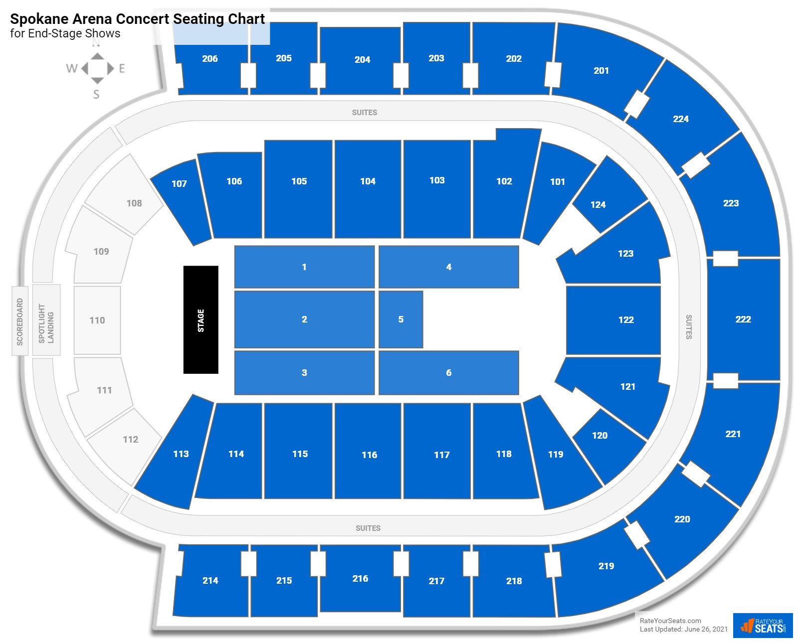 Spokane Arena Seating Charts