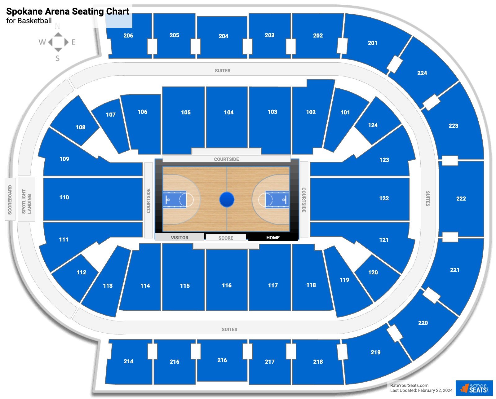 Spokane Arena Basketball Seating Chart Rateyourseats Com