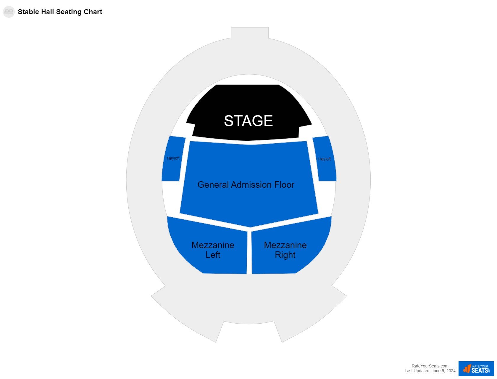 Interactive seating chart Comedy seating chart at Stable Hall