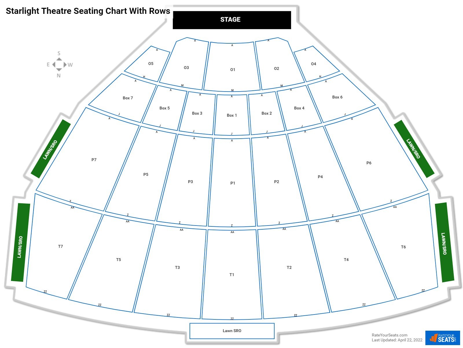 Starlight Theatre Seating Chart