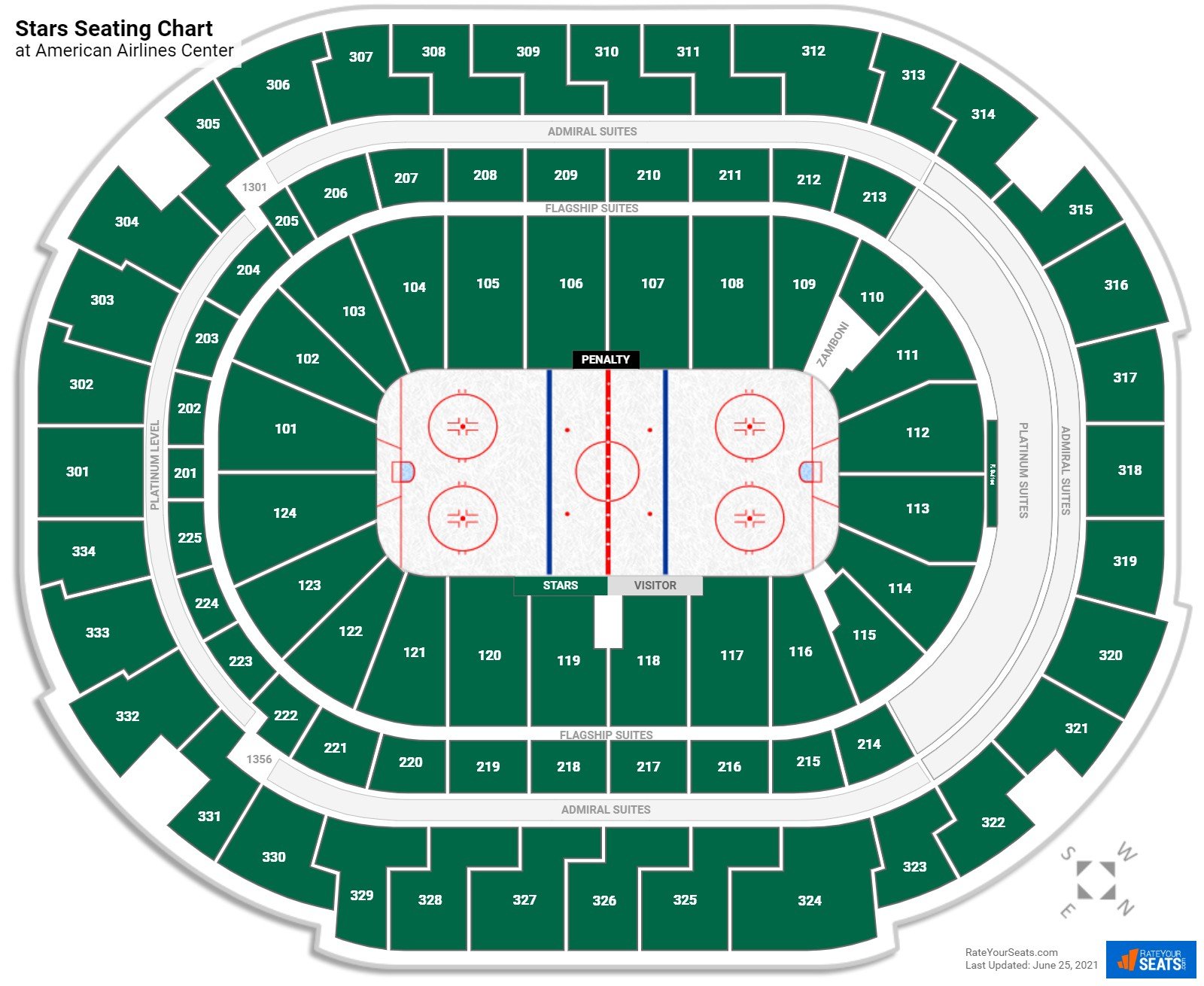 Dallas Stars Seating Chart at American Airlines Center