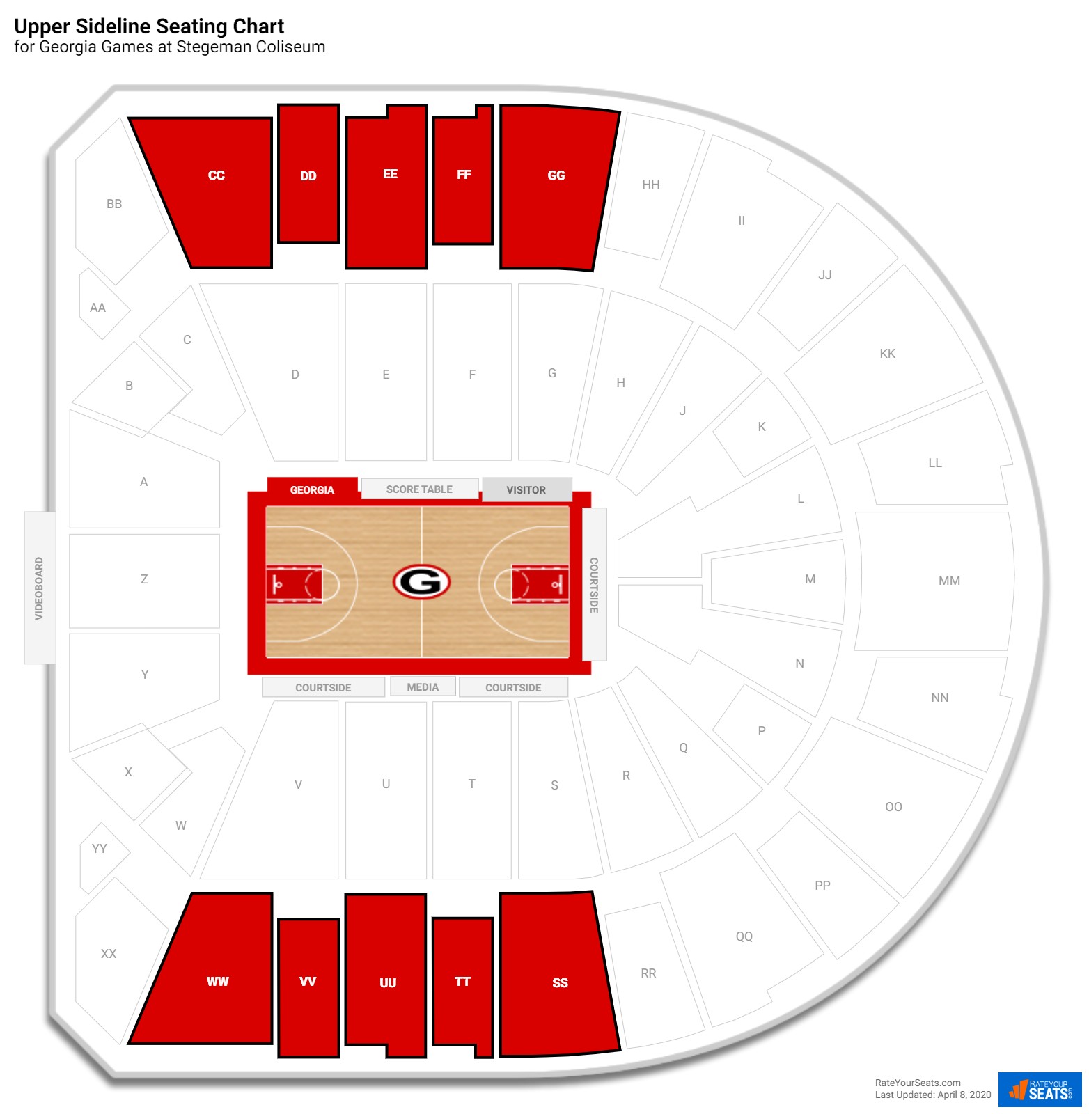 Stegeman Coliseum Interactive Seating Chart