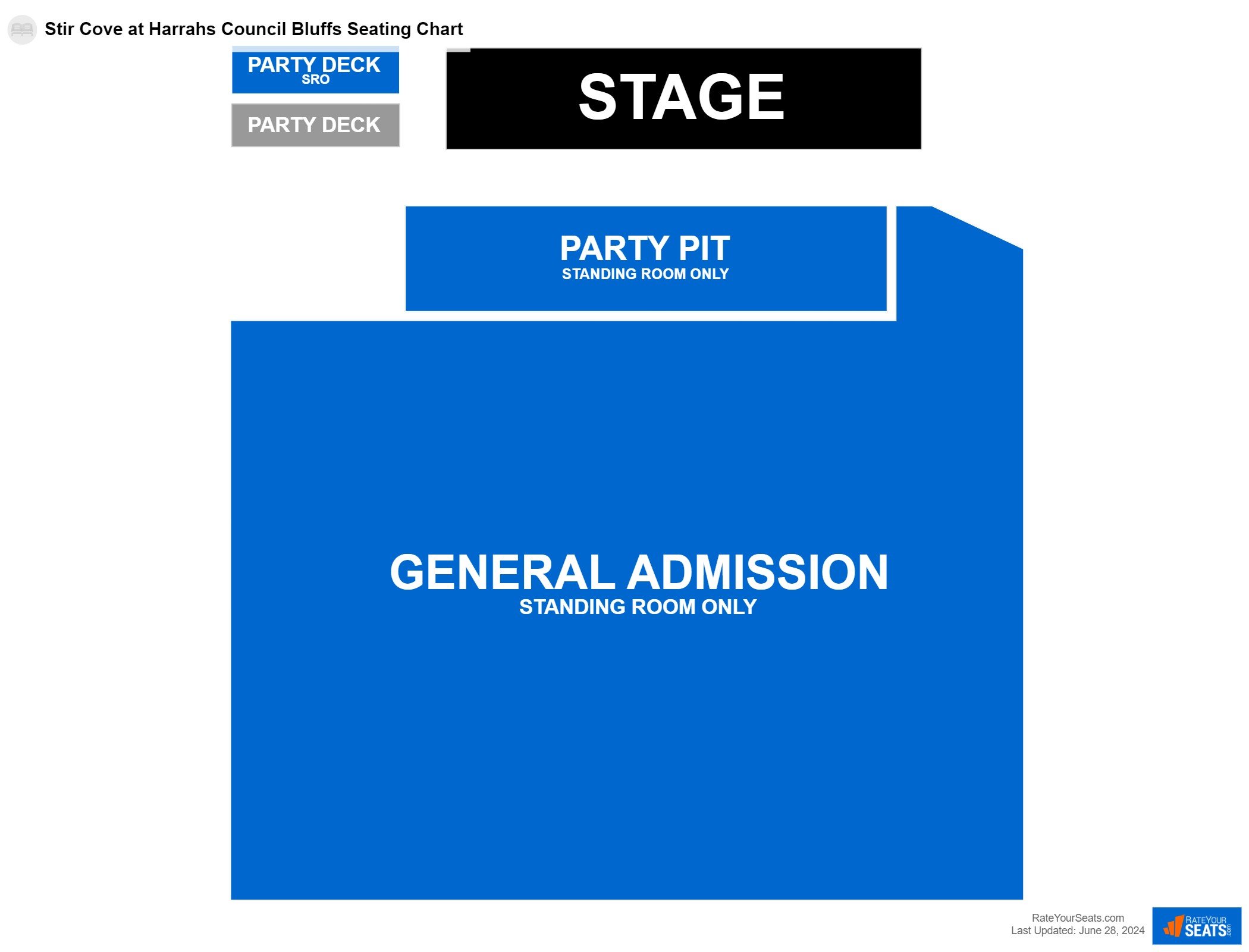 Stir Cove at Harrahs Council Bluffs Seating Chart - RateYourSeats.com