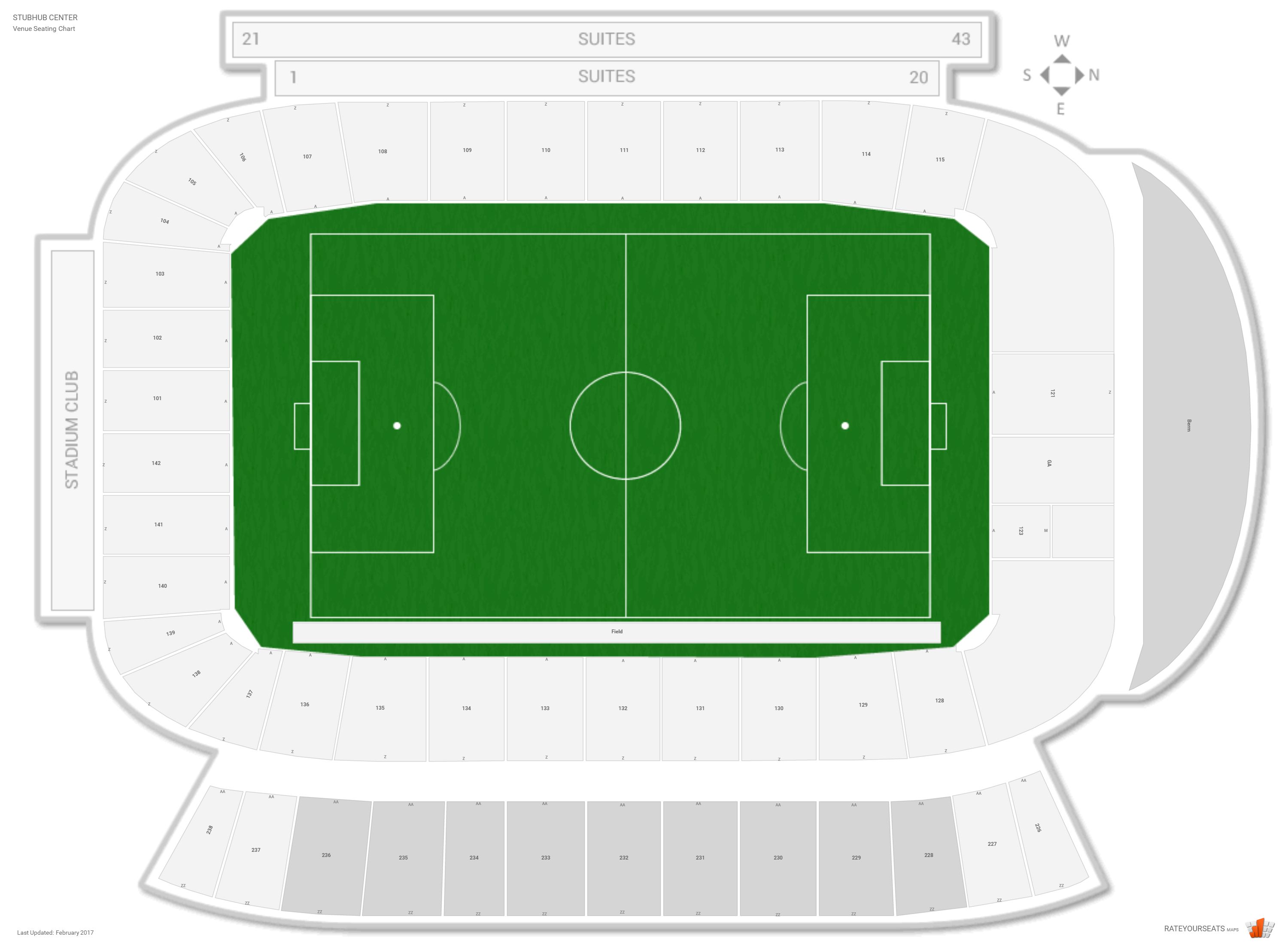 Stubhub Center Seating Chart Soccer