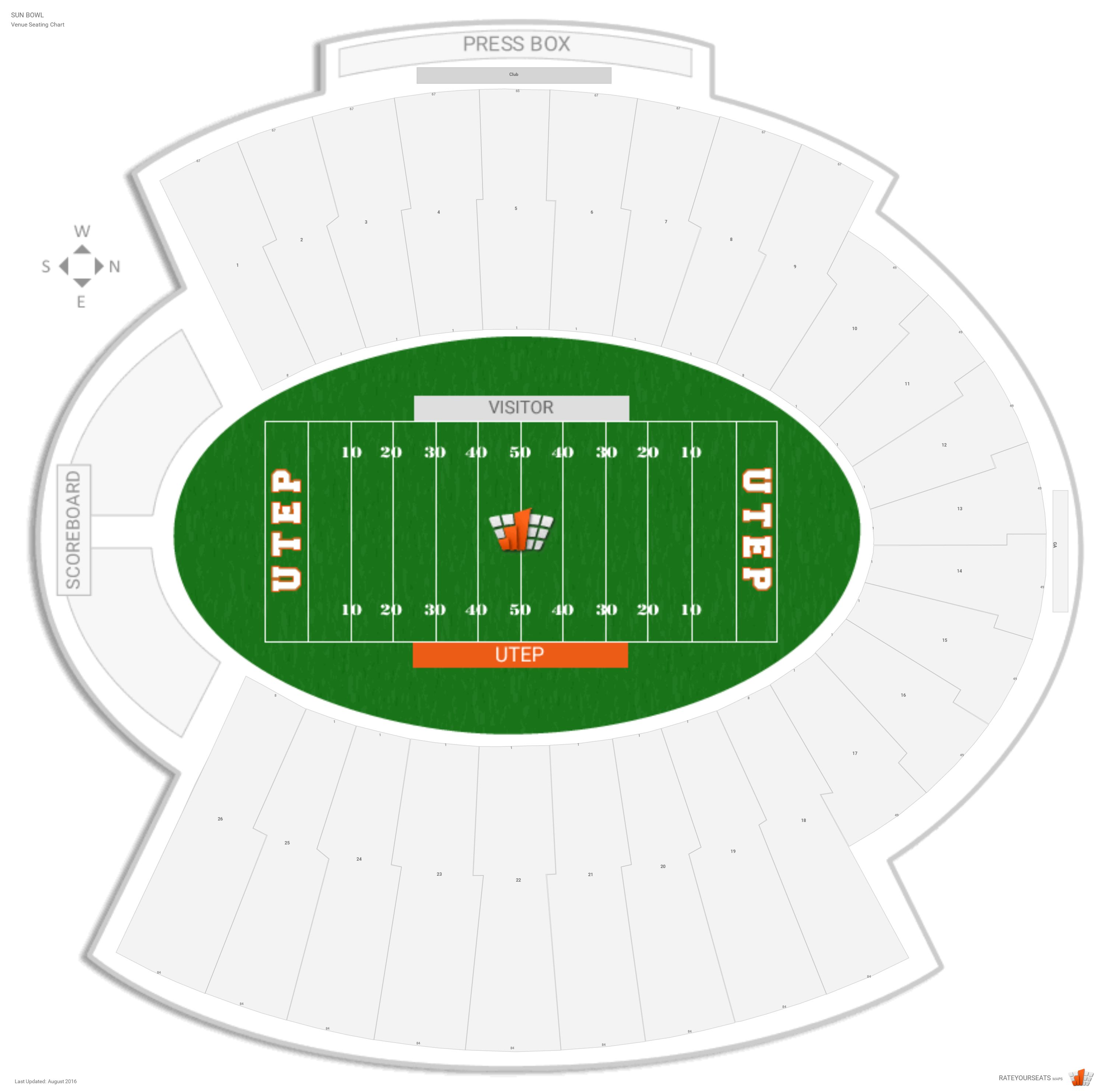 Sun Bowl Stadium Seating Chart