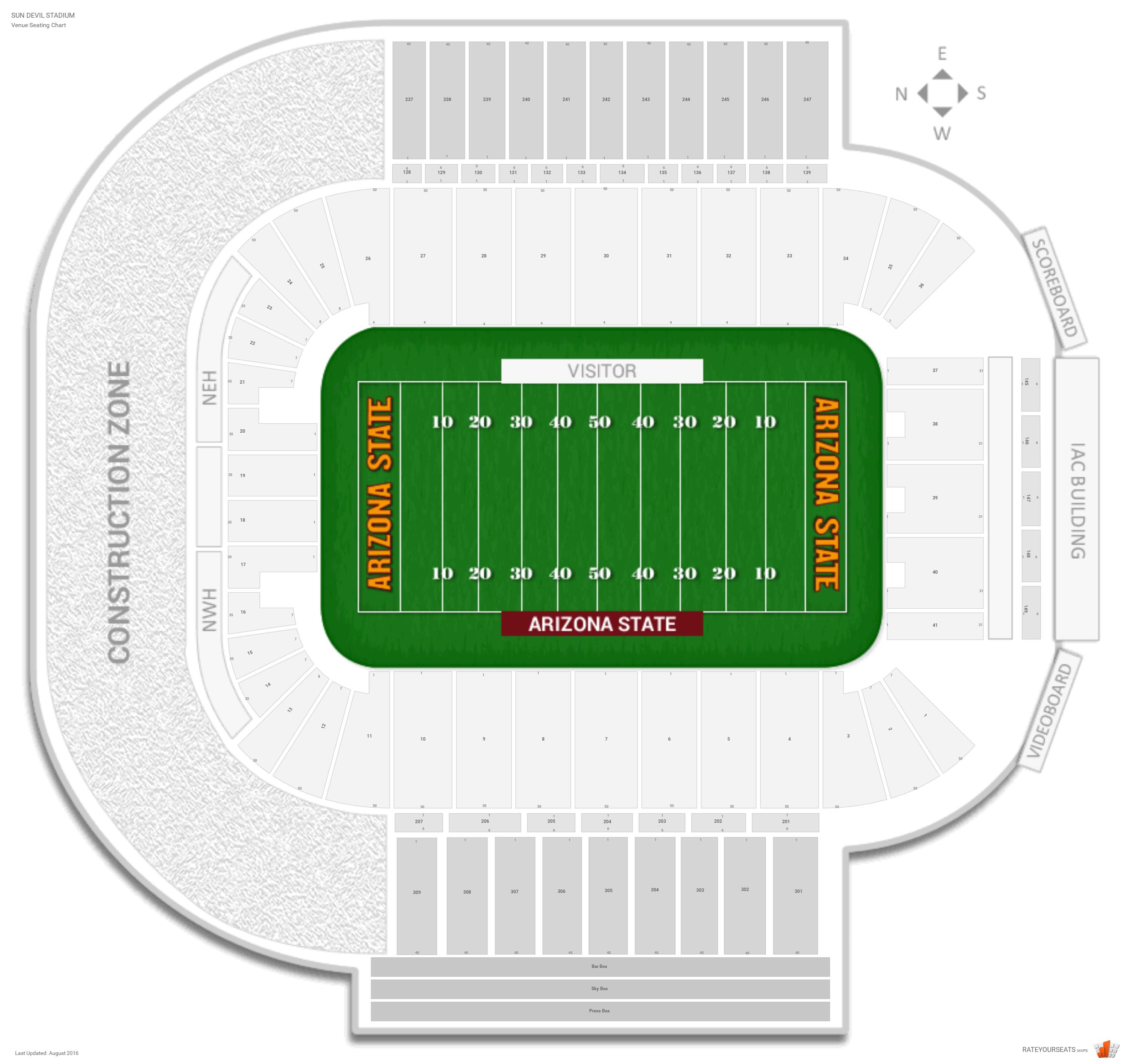 Sun Devil Football Stadium Seating Chart