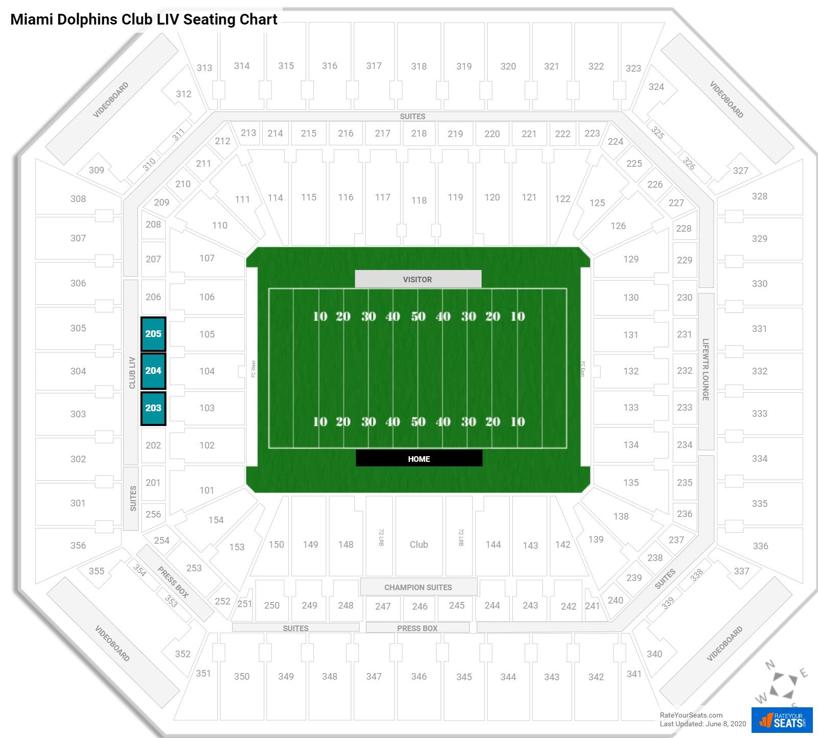 Hard Rock Stadium Miami Gardens Seating Chart