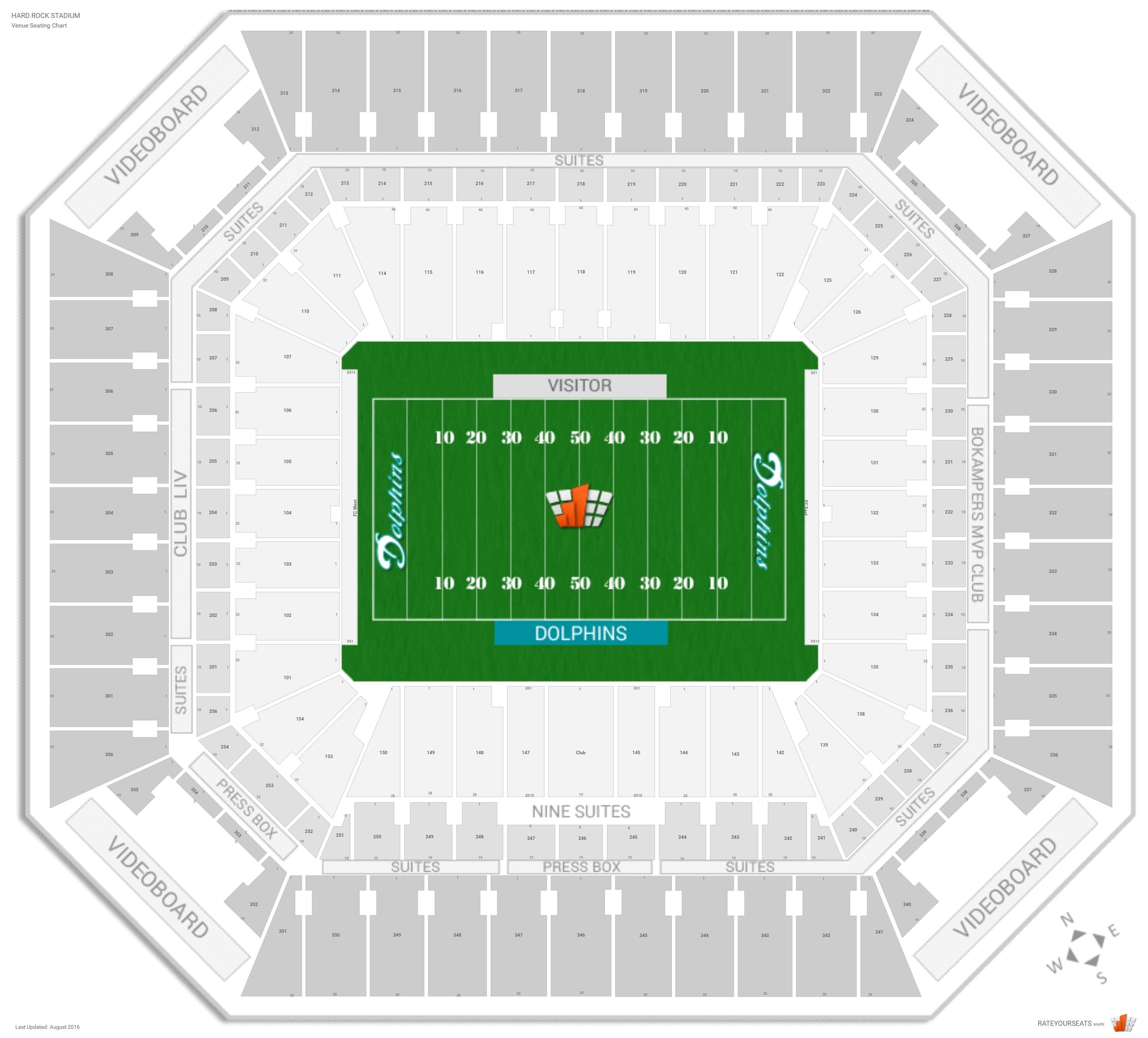 Miami Dolphins Seating Chart