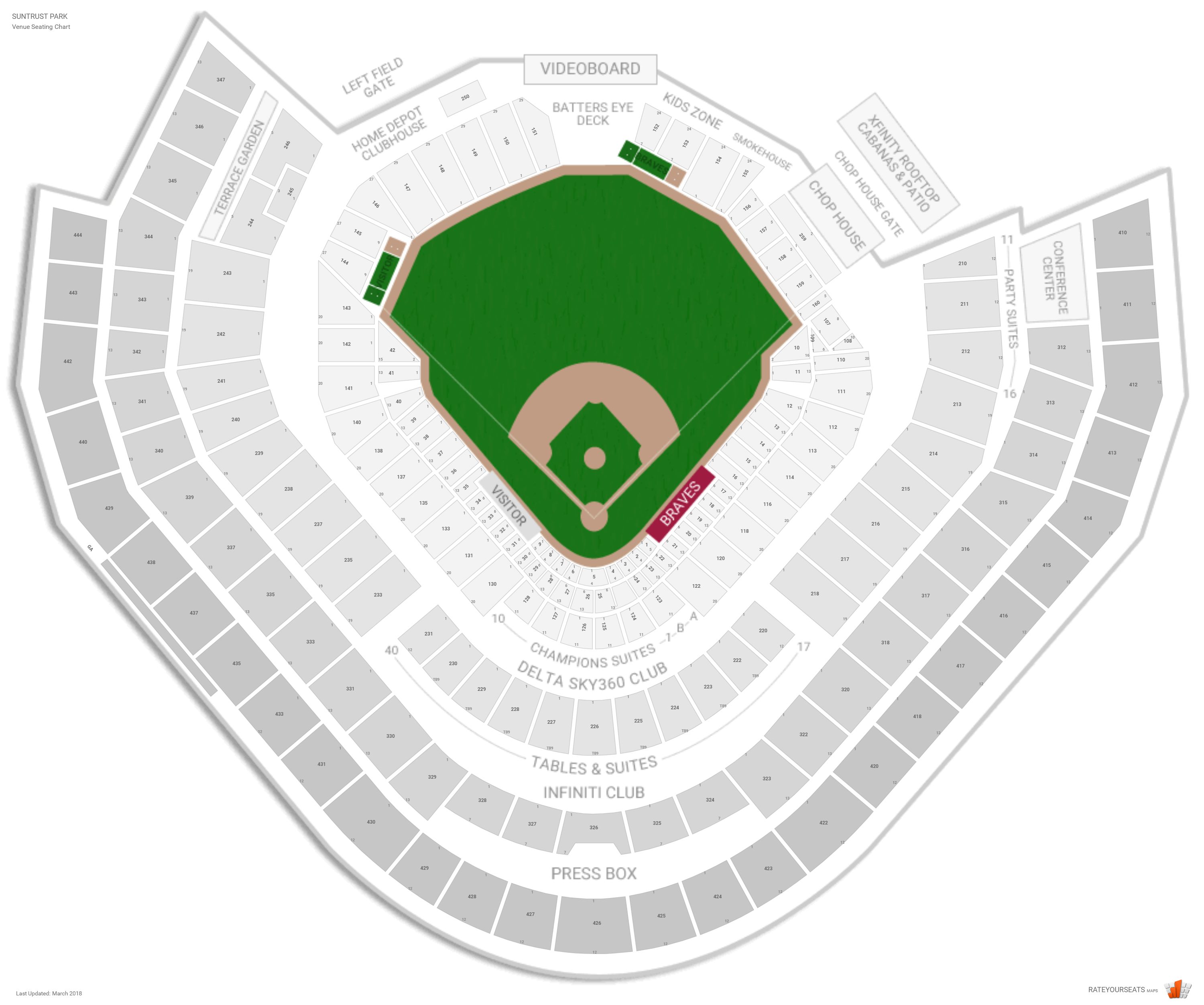 Braves Seating Chart With Seat Numbers