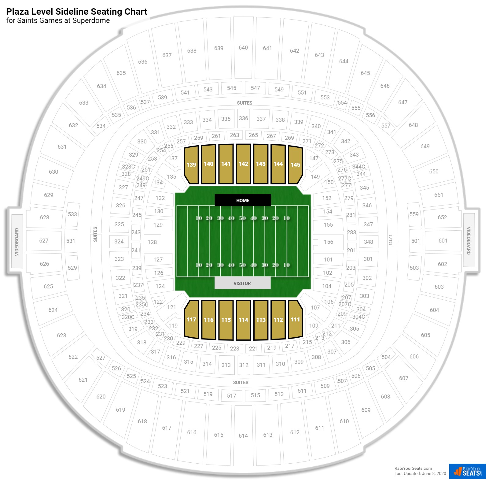 Saints Game Seating Chart