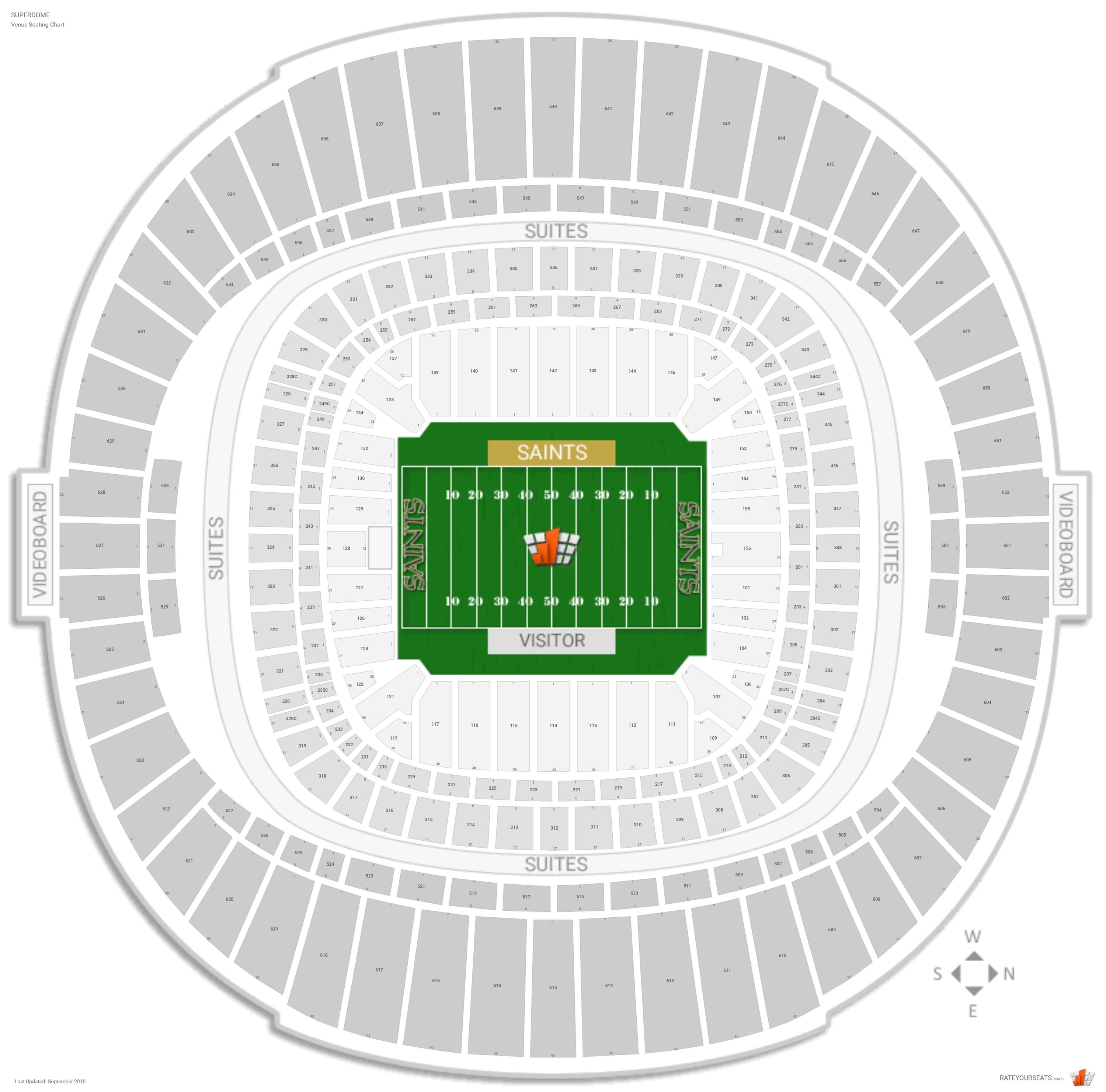 New Orleans Saints Seating Chart