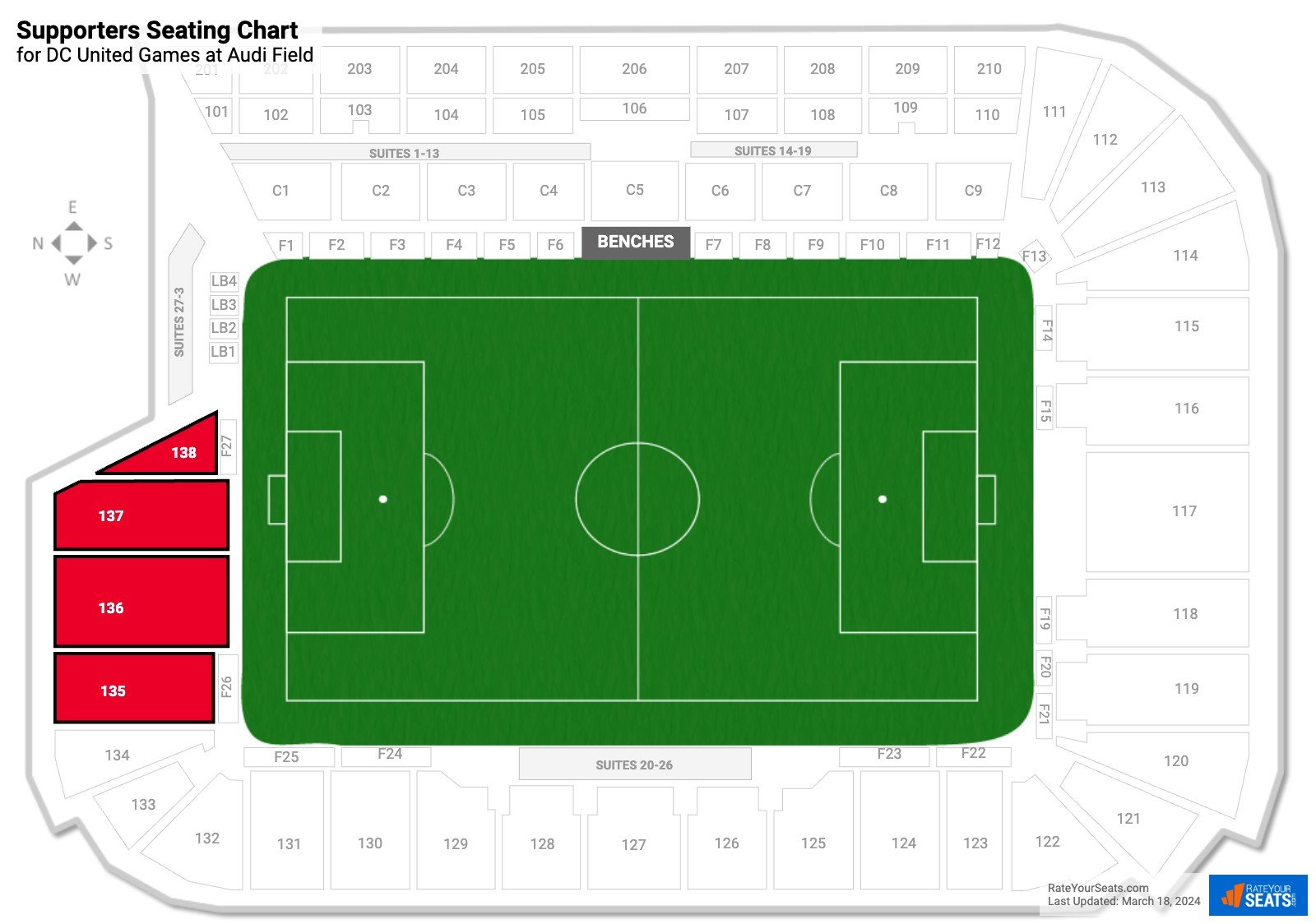 DC United Supporters Seating Chart at Audi Field