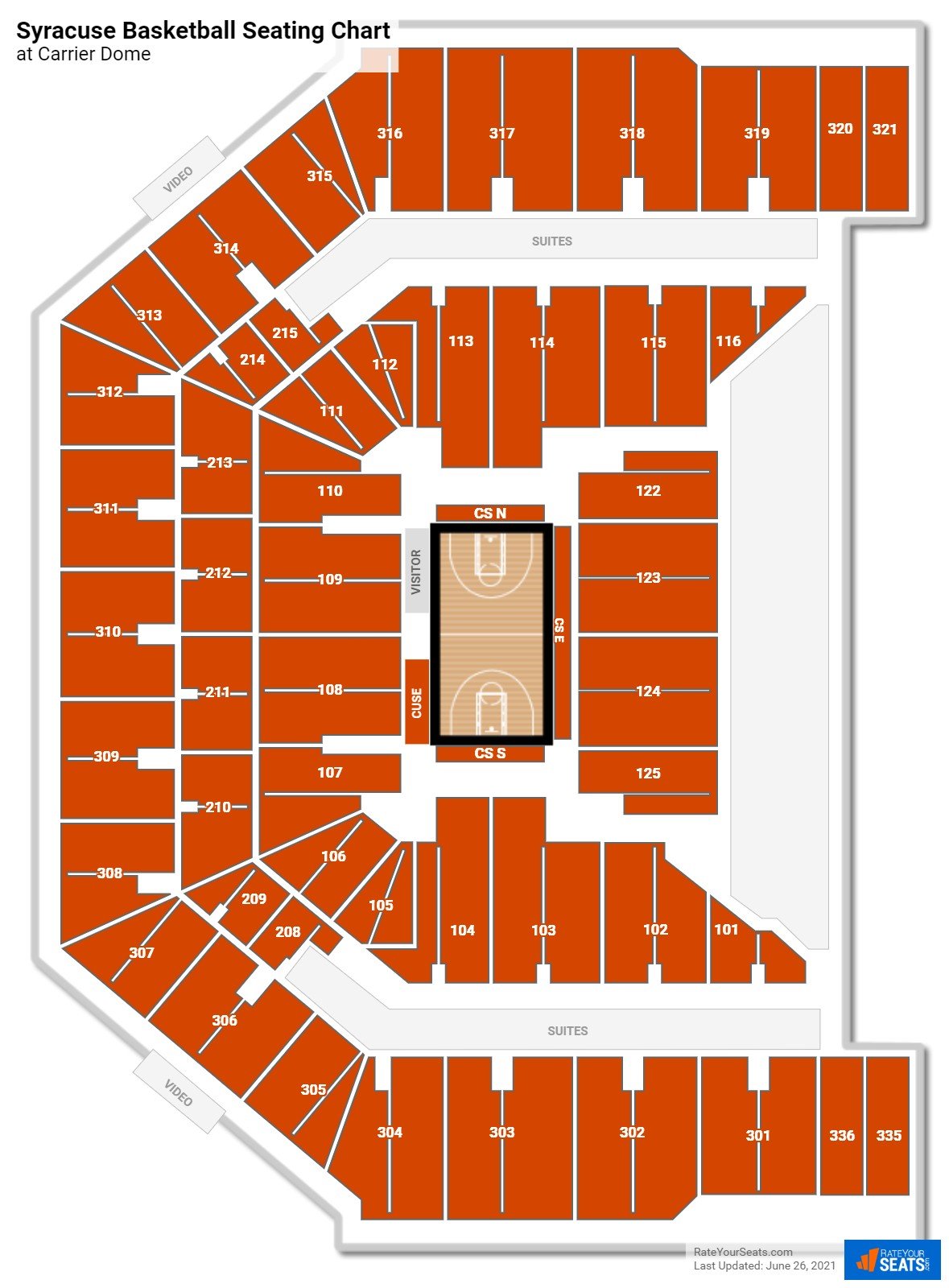 Syracuse Orange Seating Chart at Carrier Dome