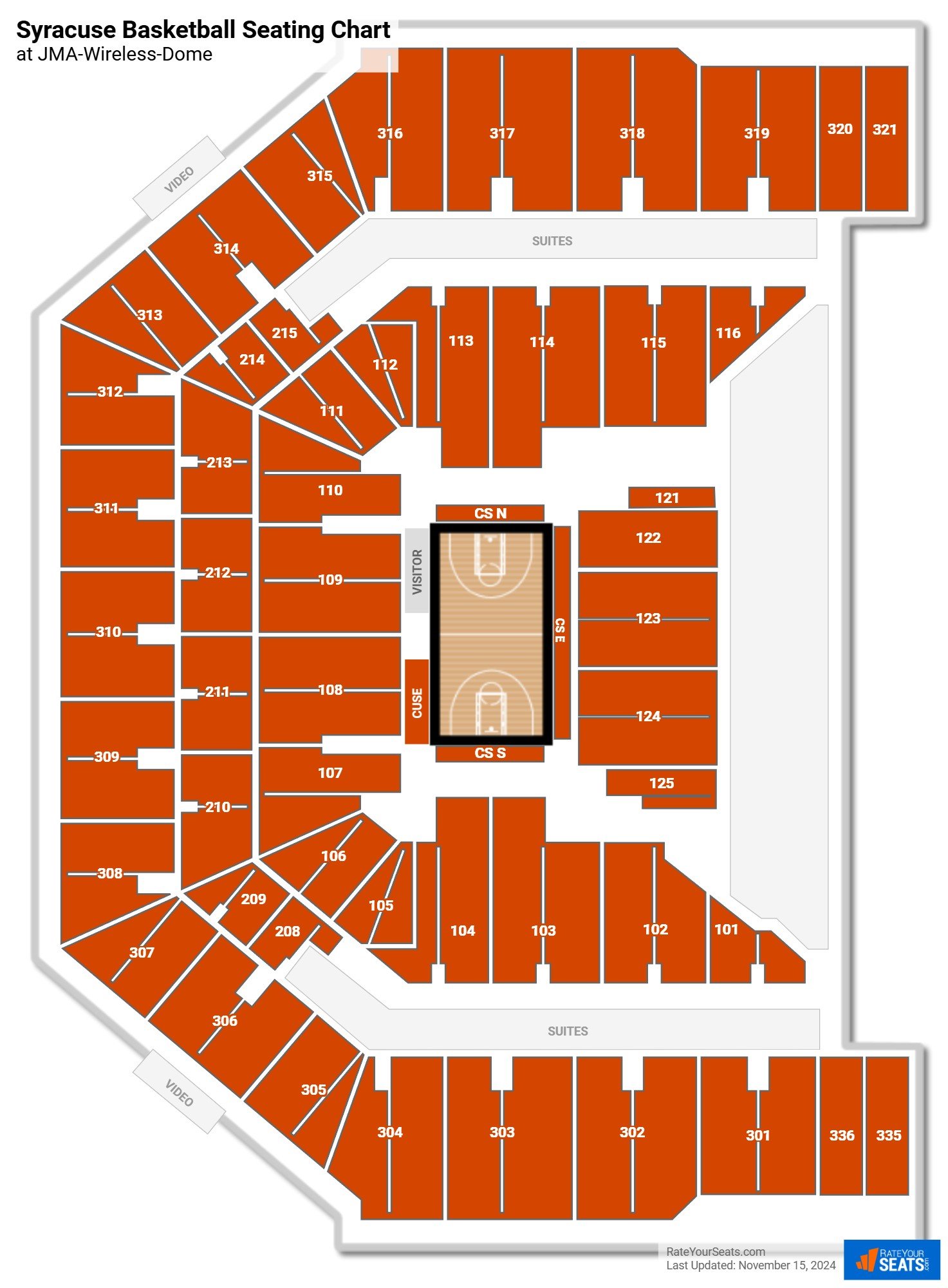 Carrier Dome Seating Charts Rateyourseats Com