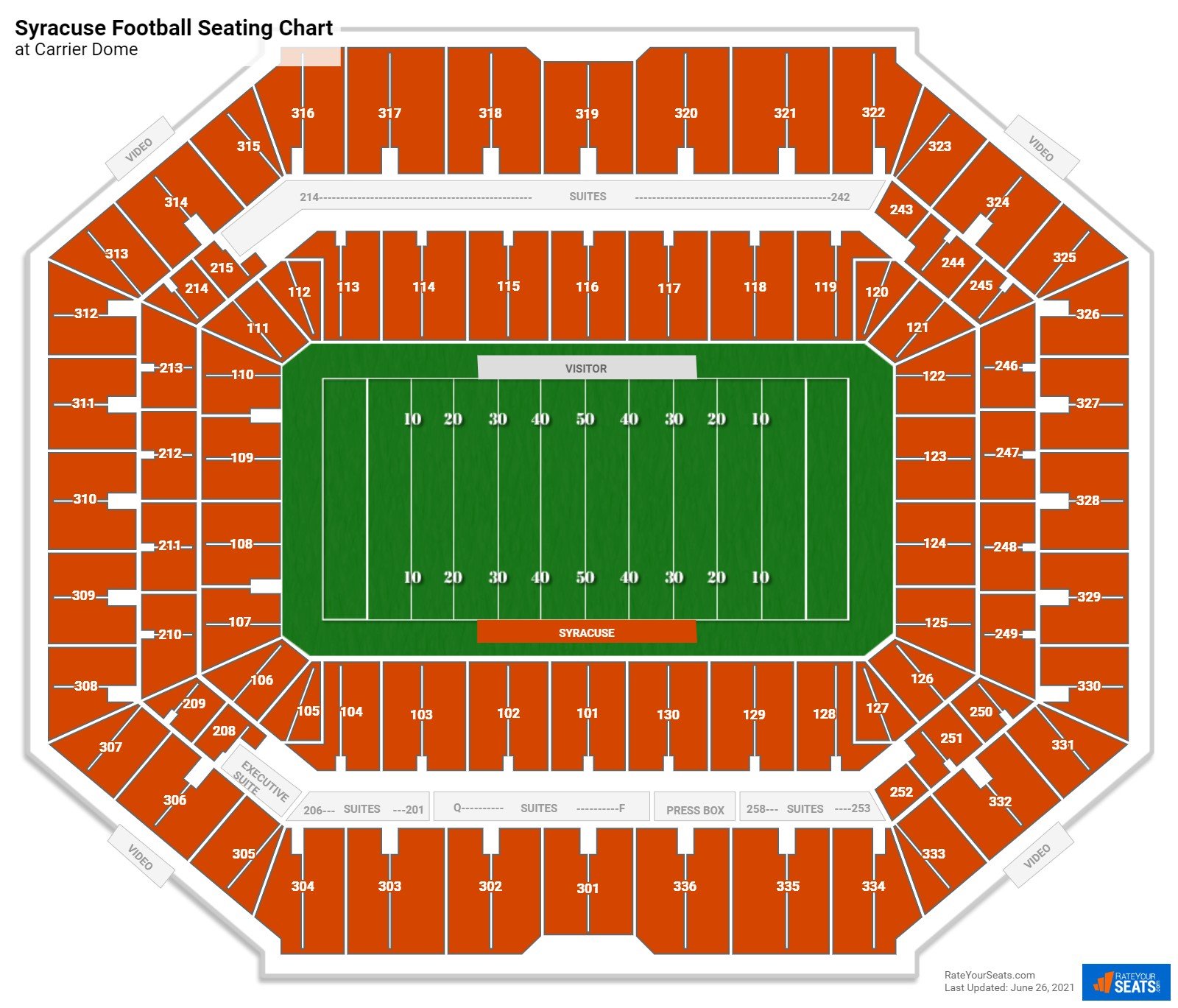 Carrier Dome Seating Charts