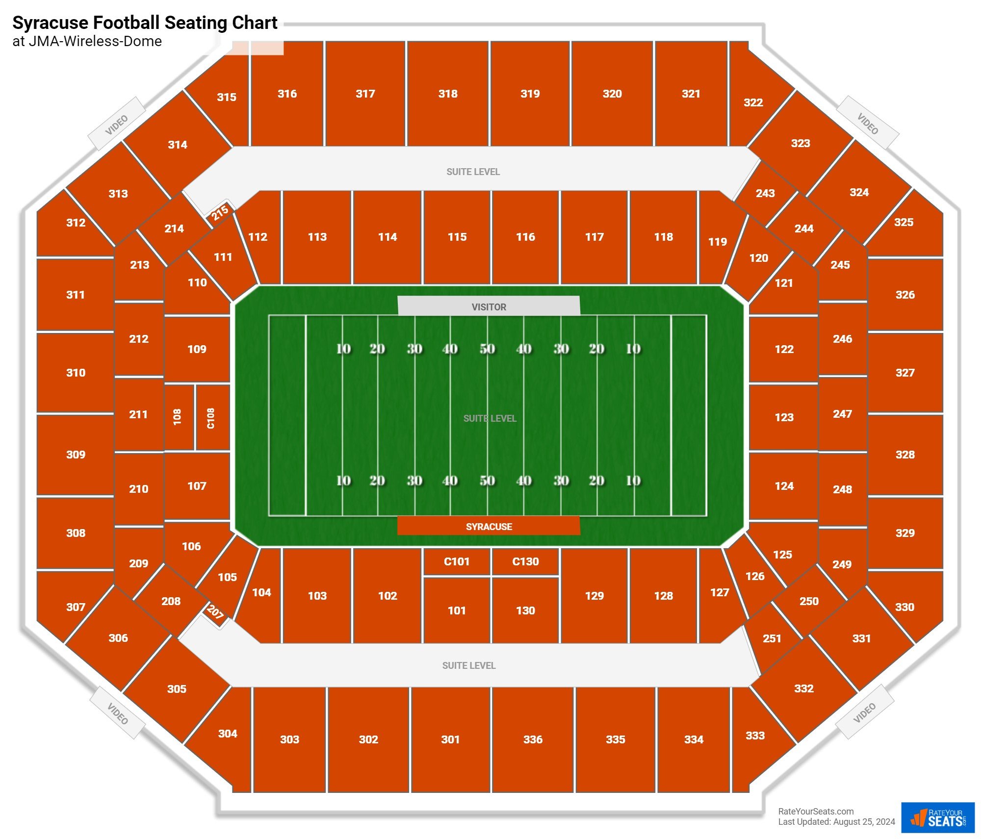 Carrier Dome Seating Charts Rateyourseats Com