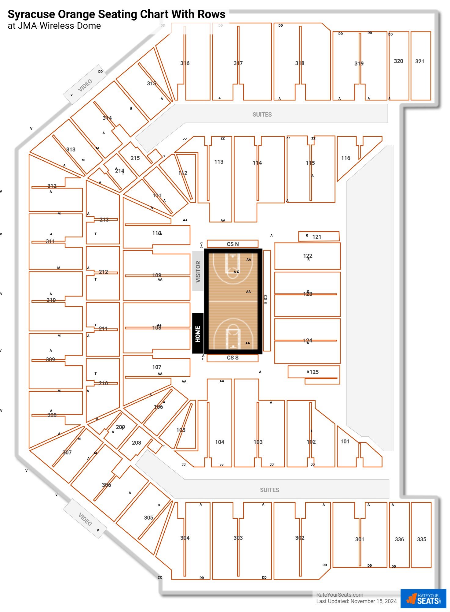 Carrier Dome Seating Charts Rateyourseats Com