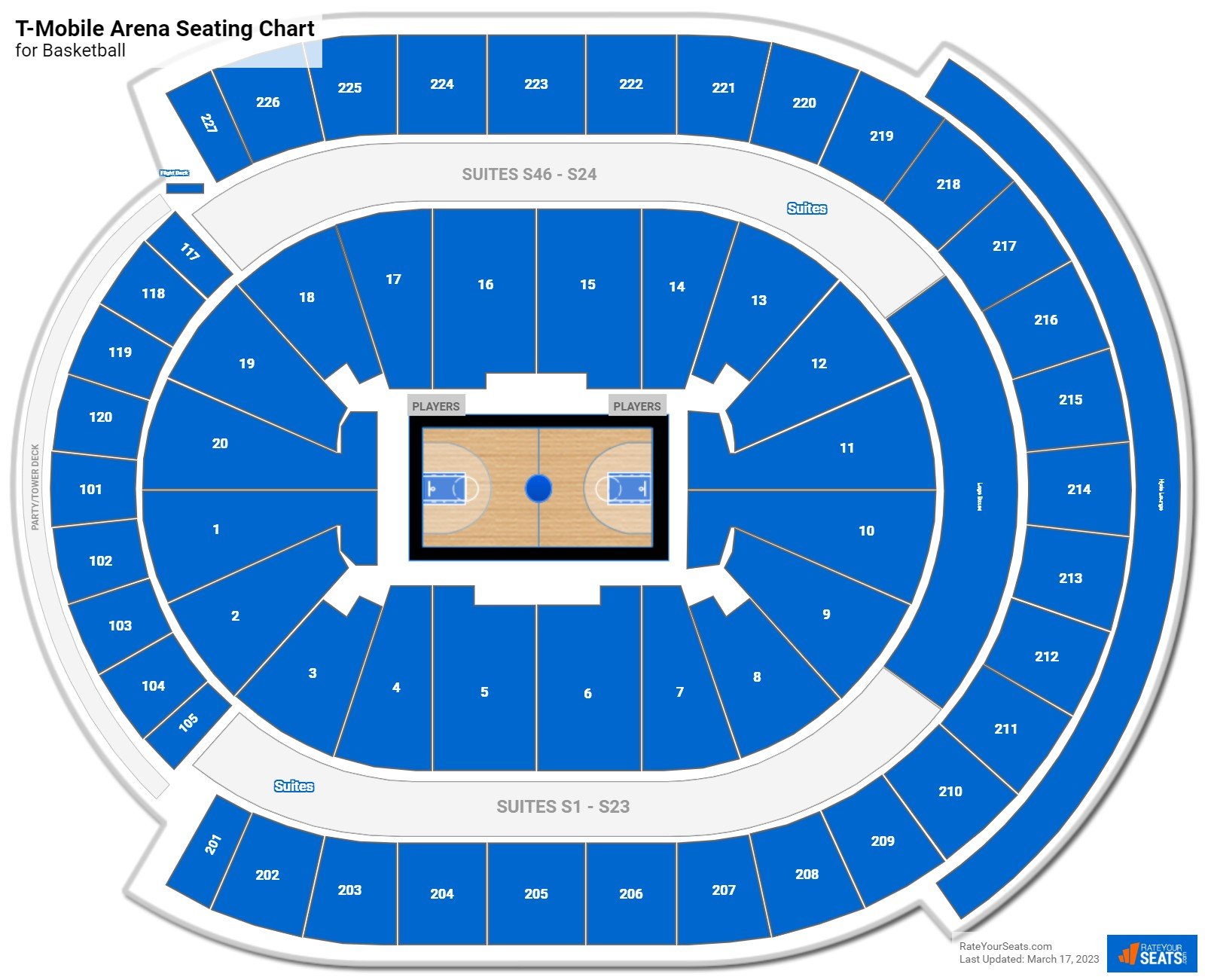 T-Mobile Arena Basketball Seating Chart